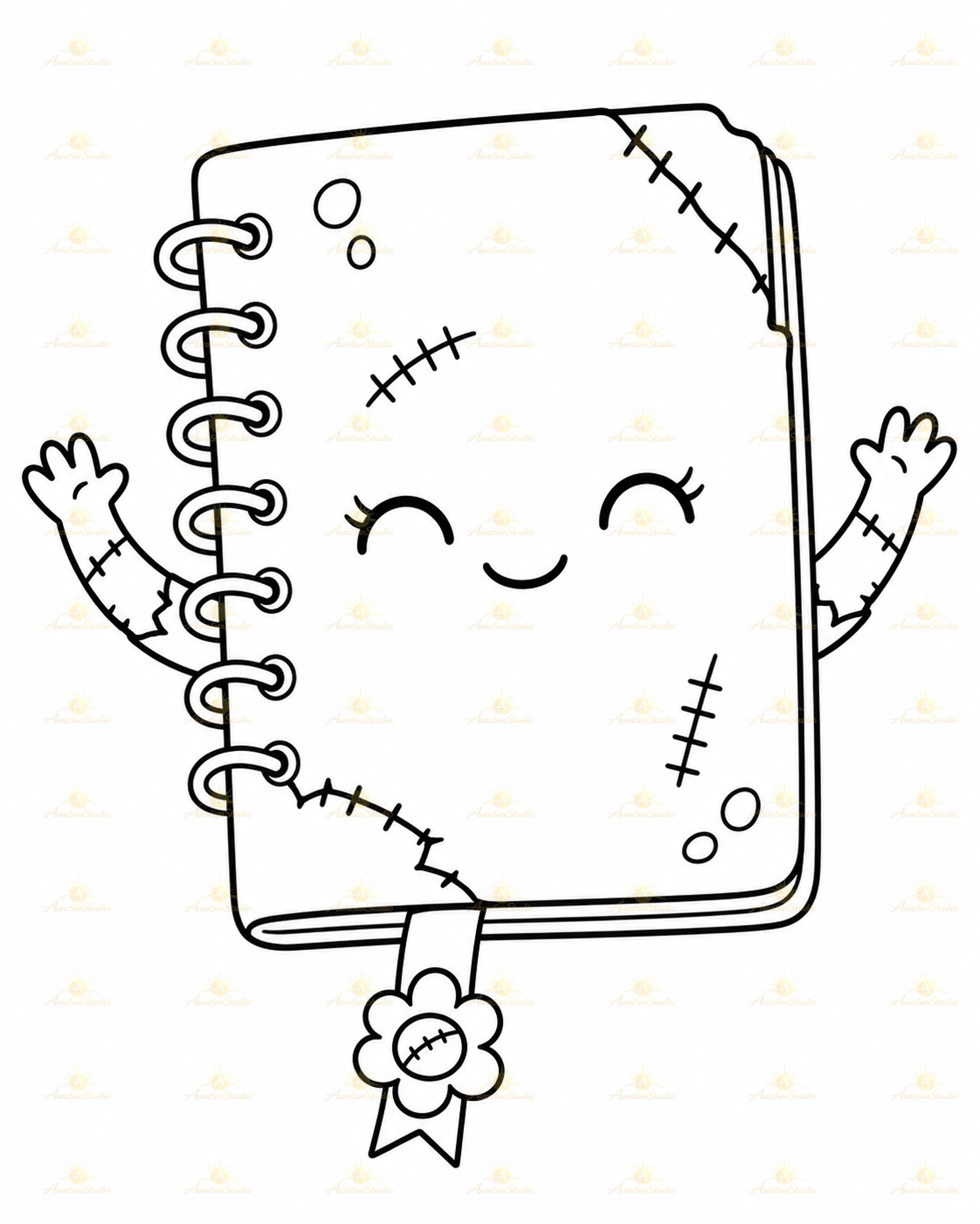 Spooky Scholars Halloween Coloring Book, Monsters, School Activities (Digital Download) - image 4