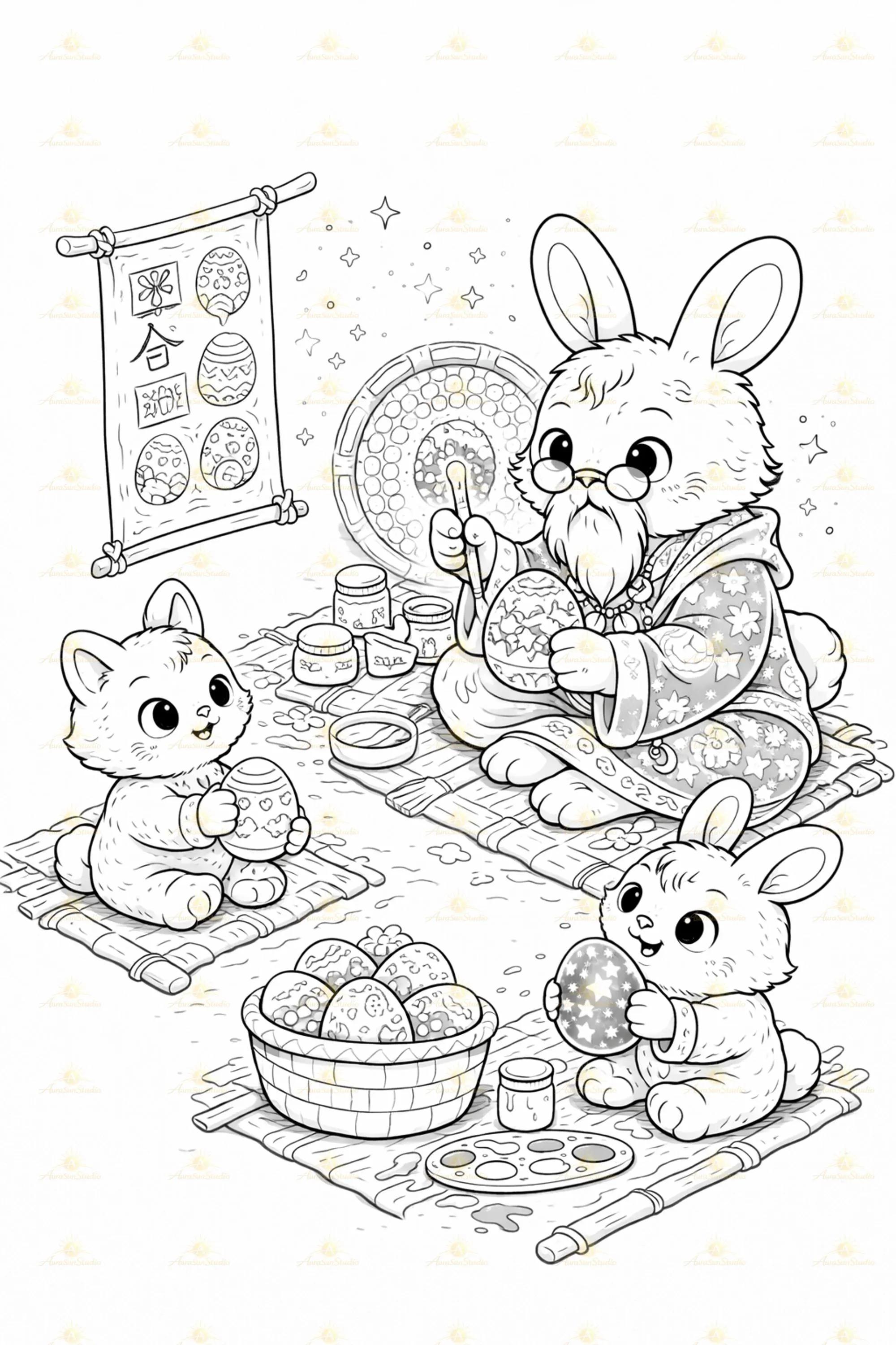 Easter Egg Workshop Coloring Book | Isometric Activity Pages (Digital Download) - image 2