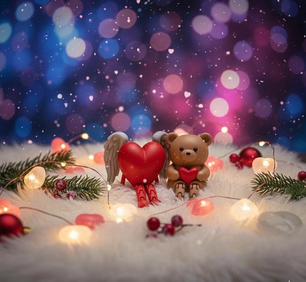 3D Printed Valentine Figurines – Winged Heart & Teddy Bear Shelf Decor - image 5
