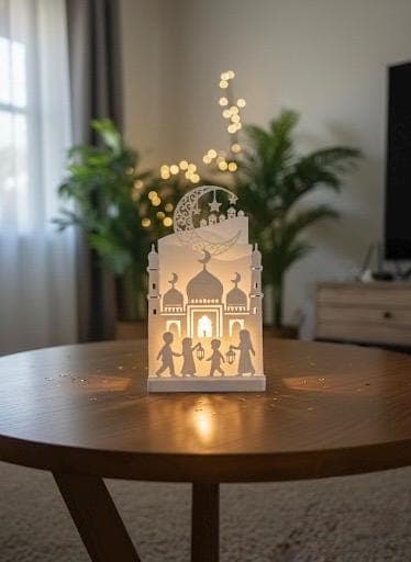 Mosque Ramadan Lantern Decor, Islamic Tea Light Holder, Eid Gift - image 4
