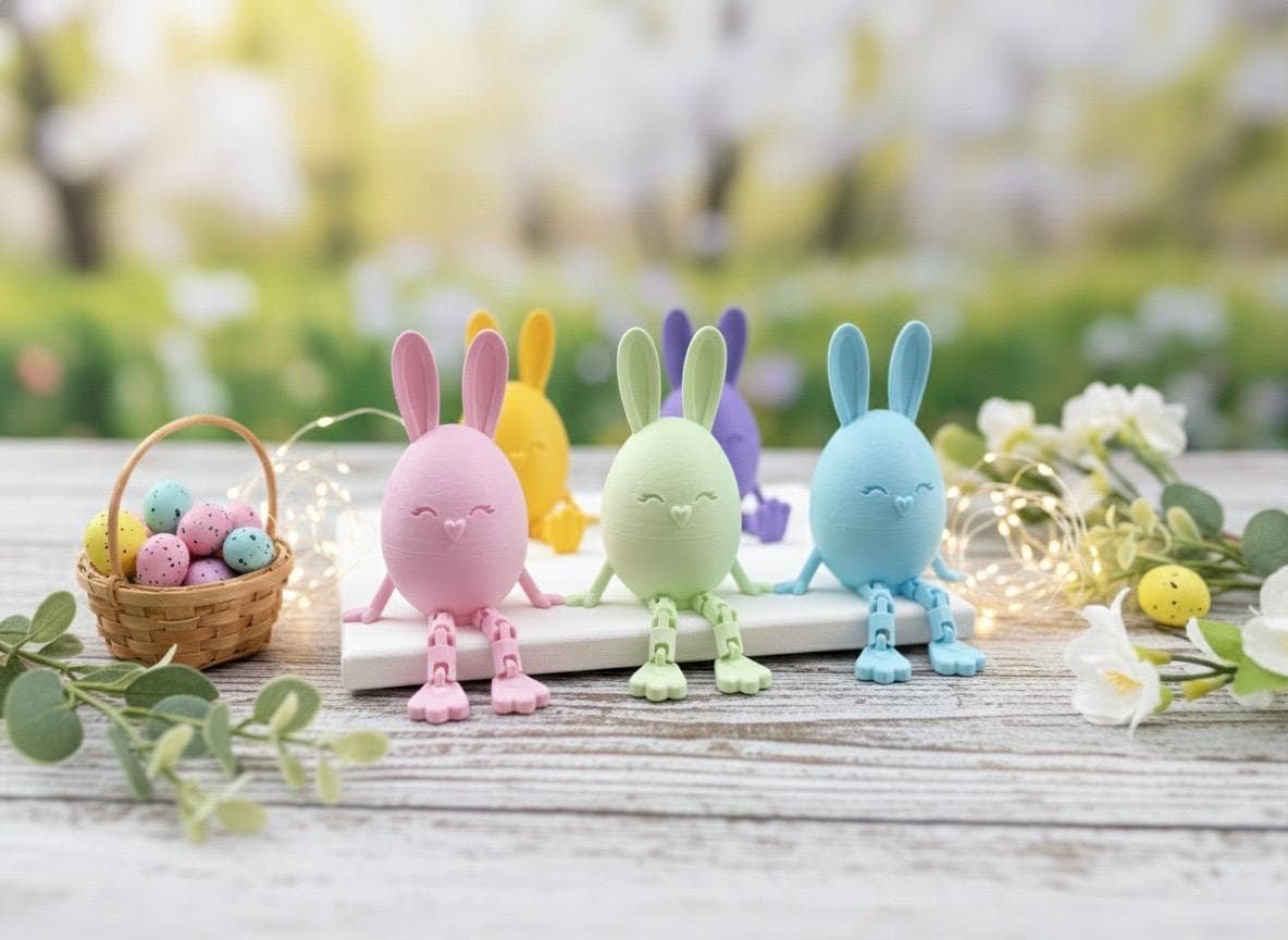 Pastel Easter Bunny Shelf Sitter – Spring Home Decor (3D Printed) - image 5