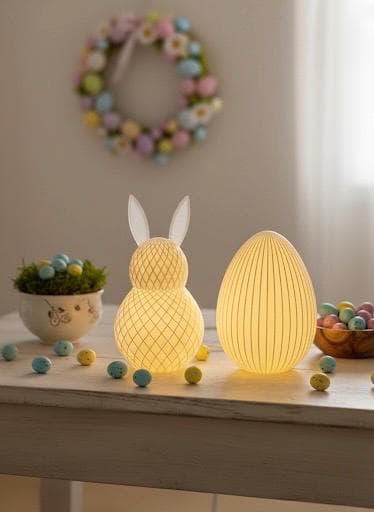 Easter Bunny Night Light – Minimal Spring Home Decor (3D Printed) - image 5