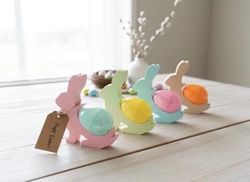 Pastel 3D Printed Easter Bunny – Minimalist Spring Decor, Modern Bunny Figurine, Shelf & Table Decoration - image 4