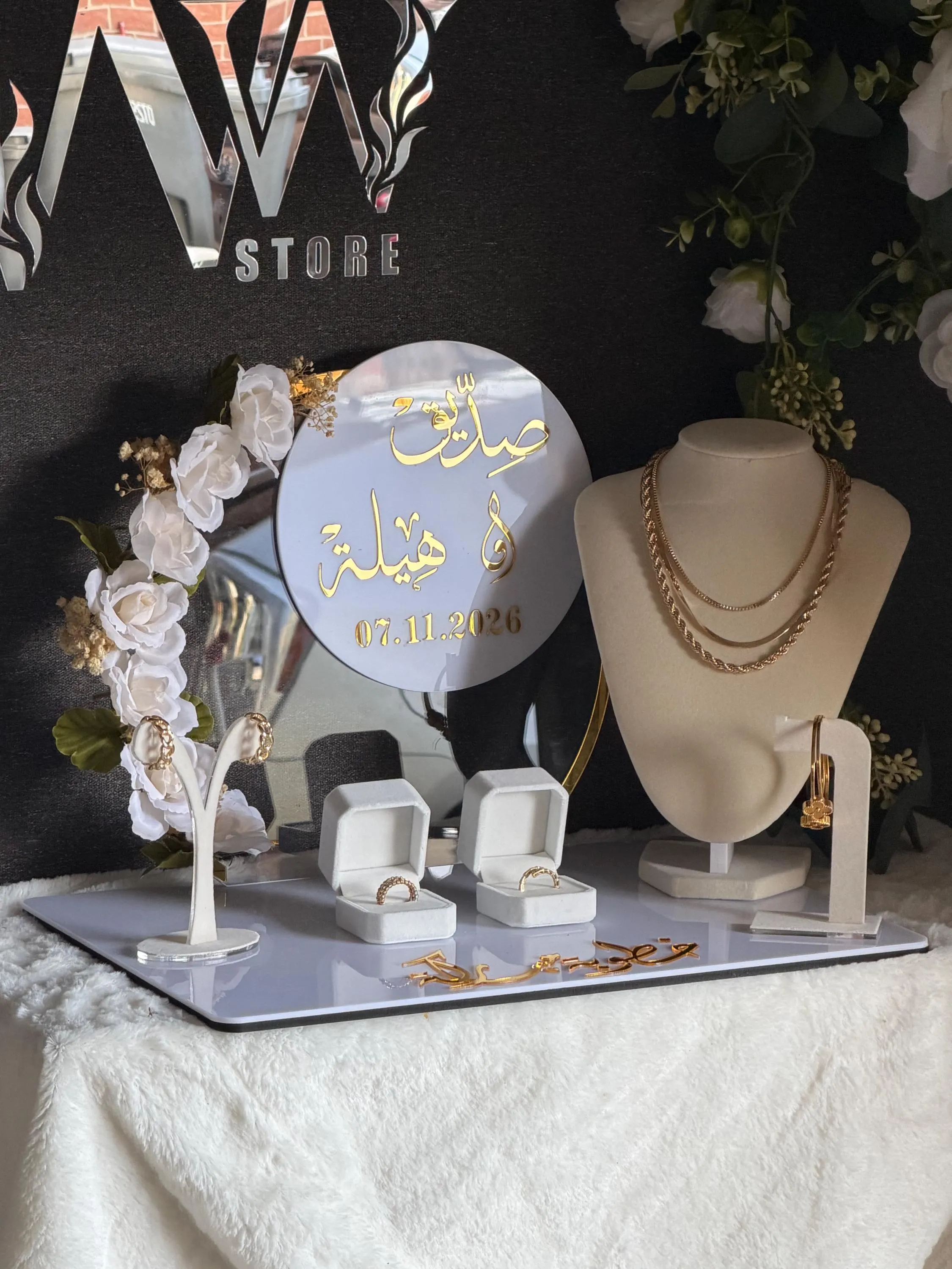 Custom Mahr Gift Box – Acrylic Velvet Display Stand, Islamic Bridal Dowry, Engagement Nikah - image 4