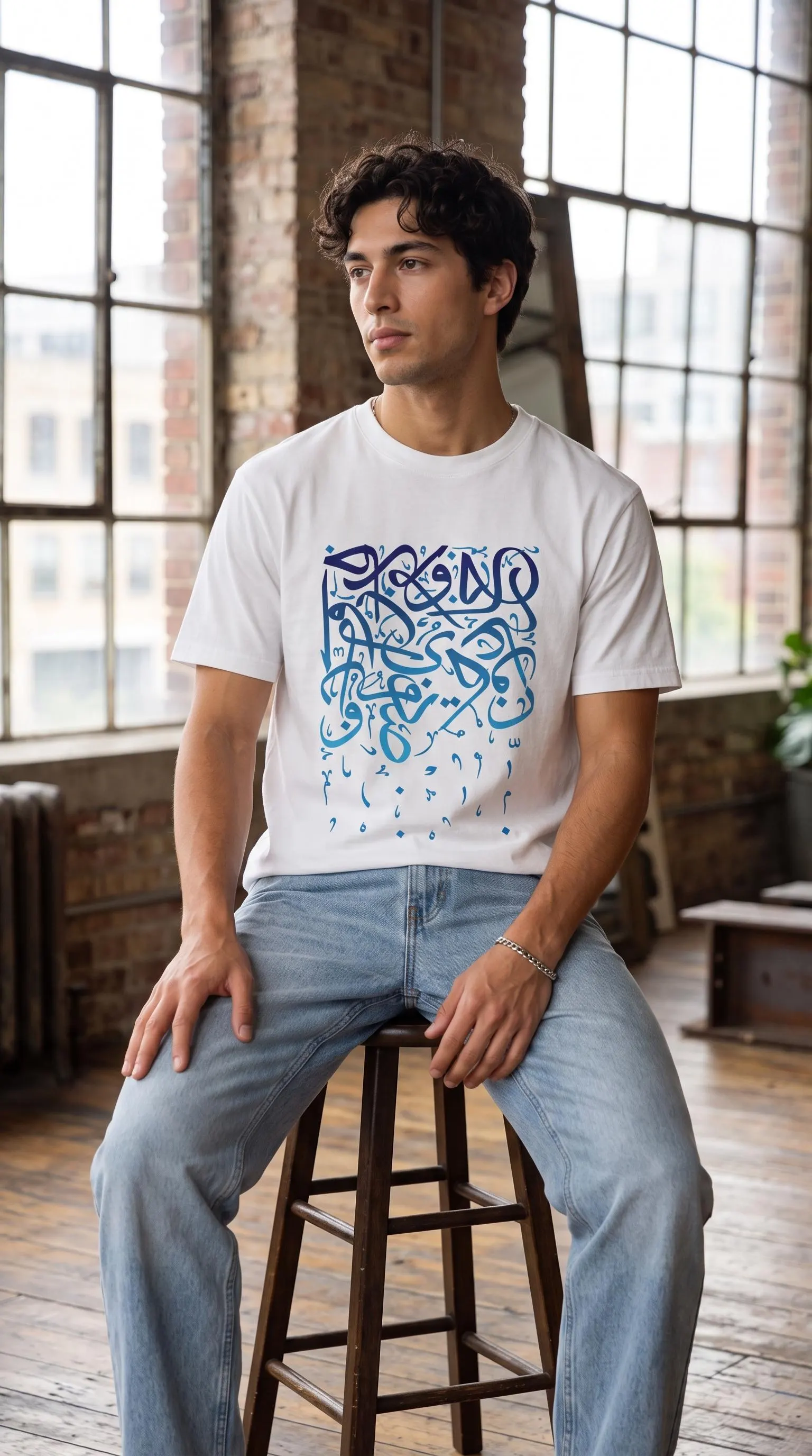 Arabic Typography T-Shirt, Arabic Calligraphy Tee, Islamic Art Shirt, calligraphy Streetwear, Unisex t-shirt,Gift for Men Women - image 3