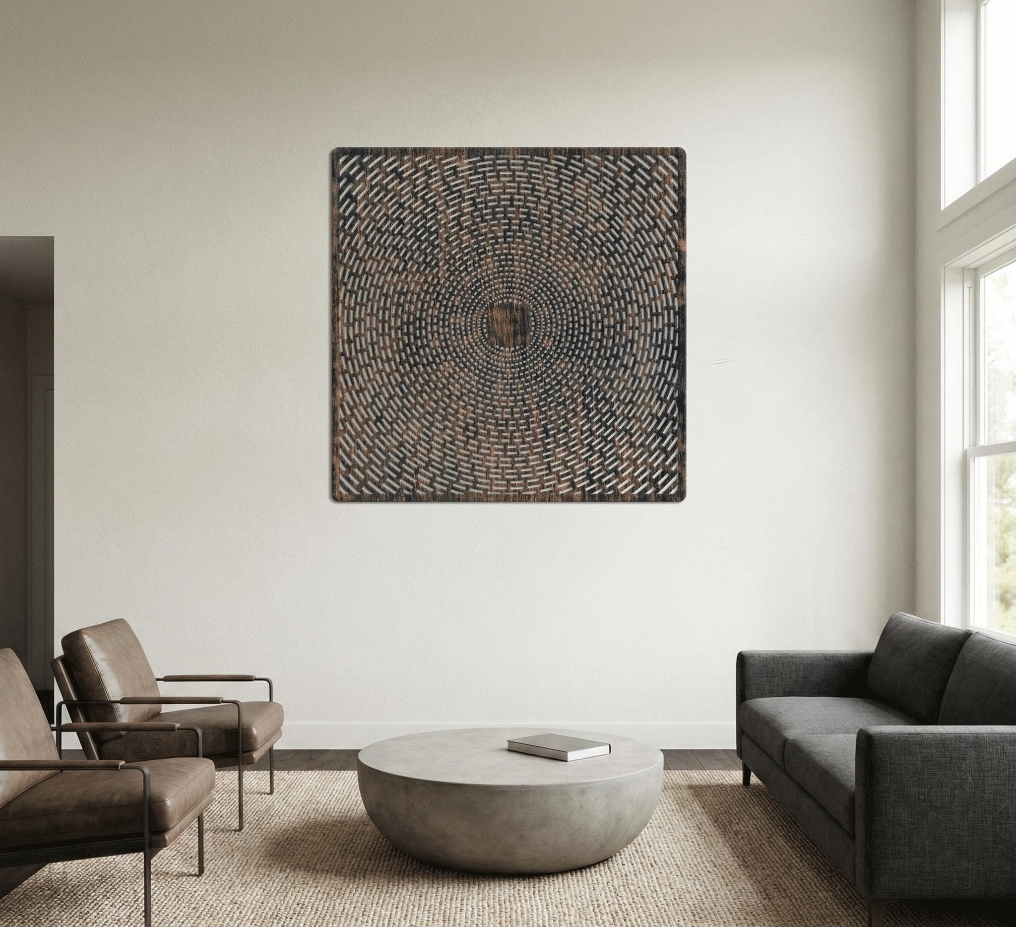 Kaaba Islamic Metal Wall Art, Sacred Spiral Geometry Design, Spiritual Home Accent - image 5