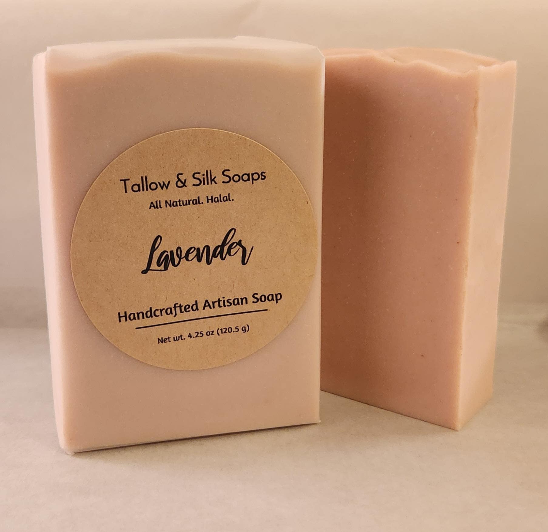 Luxe Artisan Tallow Soap Bar. Rosemary, Lavender, Peppermint, Bulgarian Rose Wax. Handcrafted, Halal, Grass-fed. Dry Sensitive Skin. 4.25 oz
