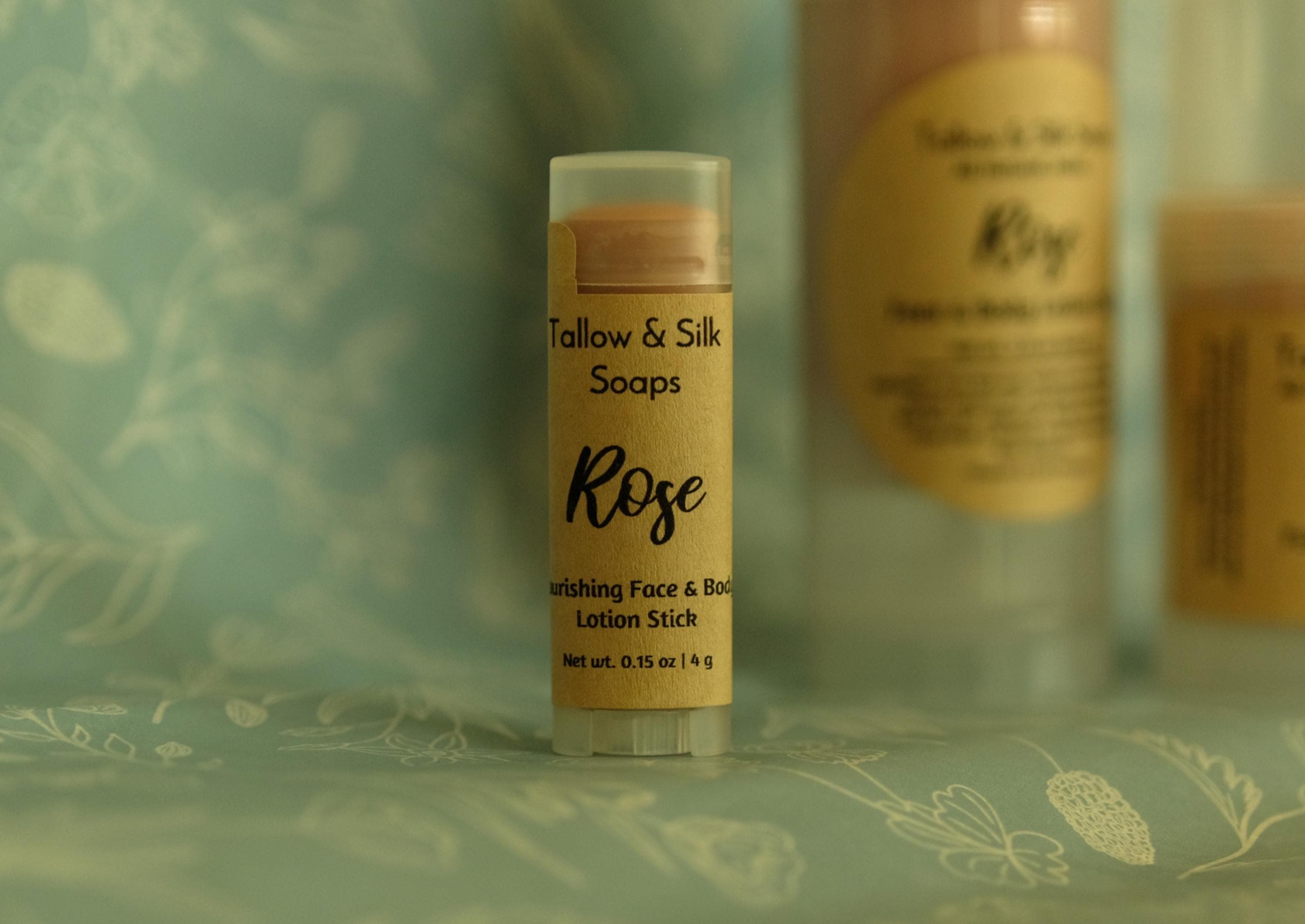 Rose Face & Body Solid Lotion Stick. Vegan, Natural. Non-Greasy. Hydrating. Dry, Sensitive Skin Relief. Lavender, Unscented - image 5
