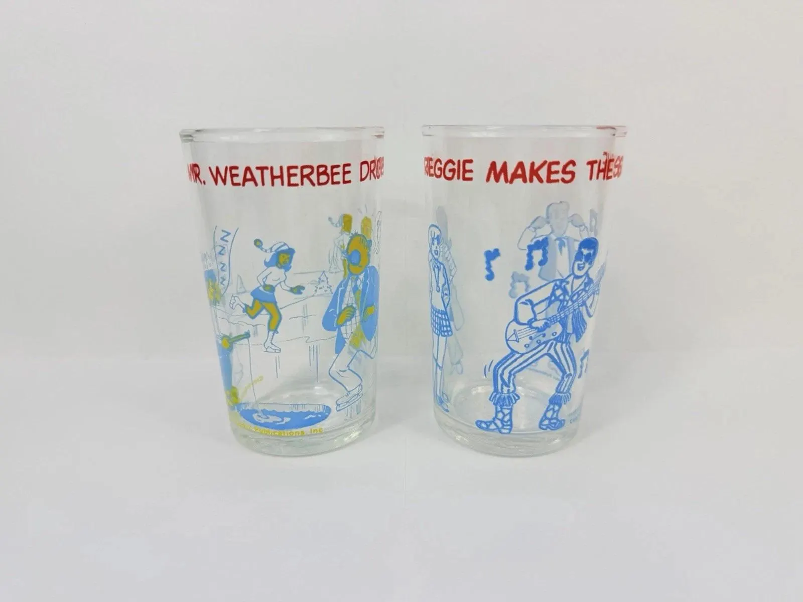 Vintage 1971 1973 Archie Comics Welch’s Jelly Glasses Reggie Weatherbee Lot 2