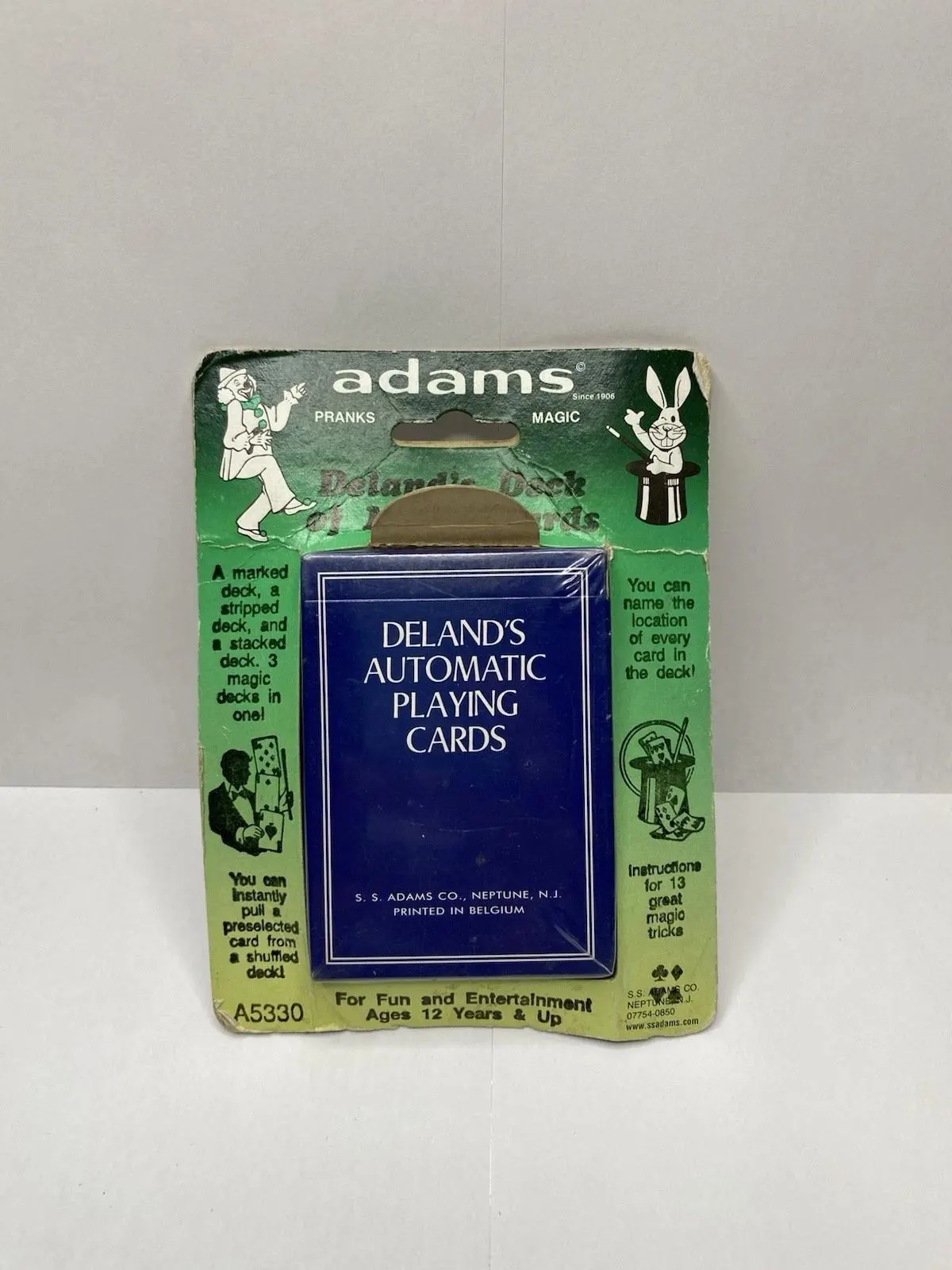Vintage Adams DELAND'S AUTOMATIC Playing Cards Pranks Magic Trick for Fun