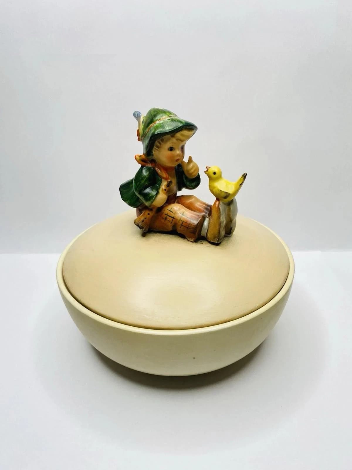 Goebel Hummel Germany # III/63 Singing Lessons Candy Dish Old Style 6" TMK 4