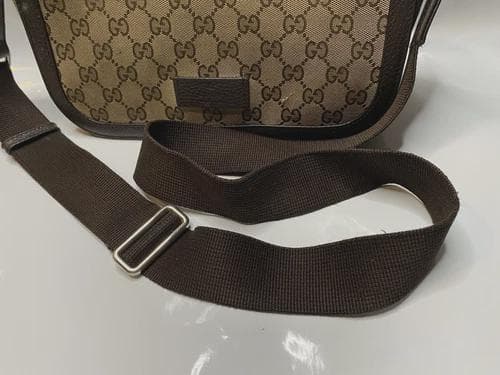 GUCCI GG Canvas Women’s Bag Flap Crossbody Shoulder Bag Brown Italy Monogram - image 4
