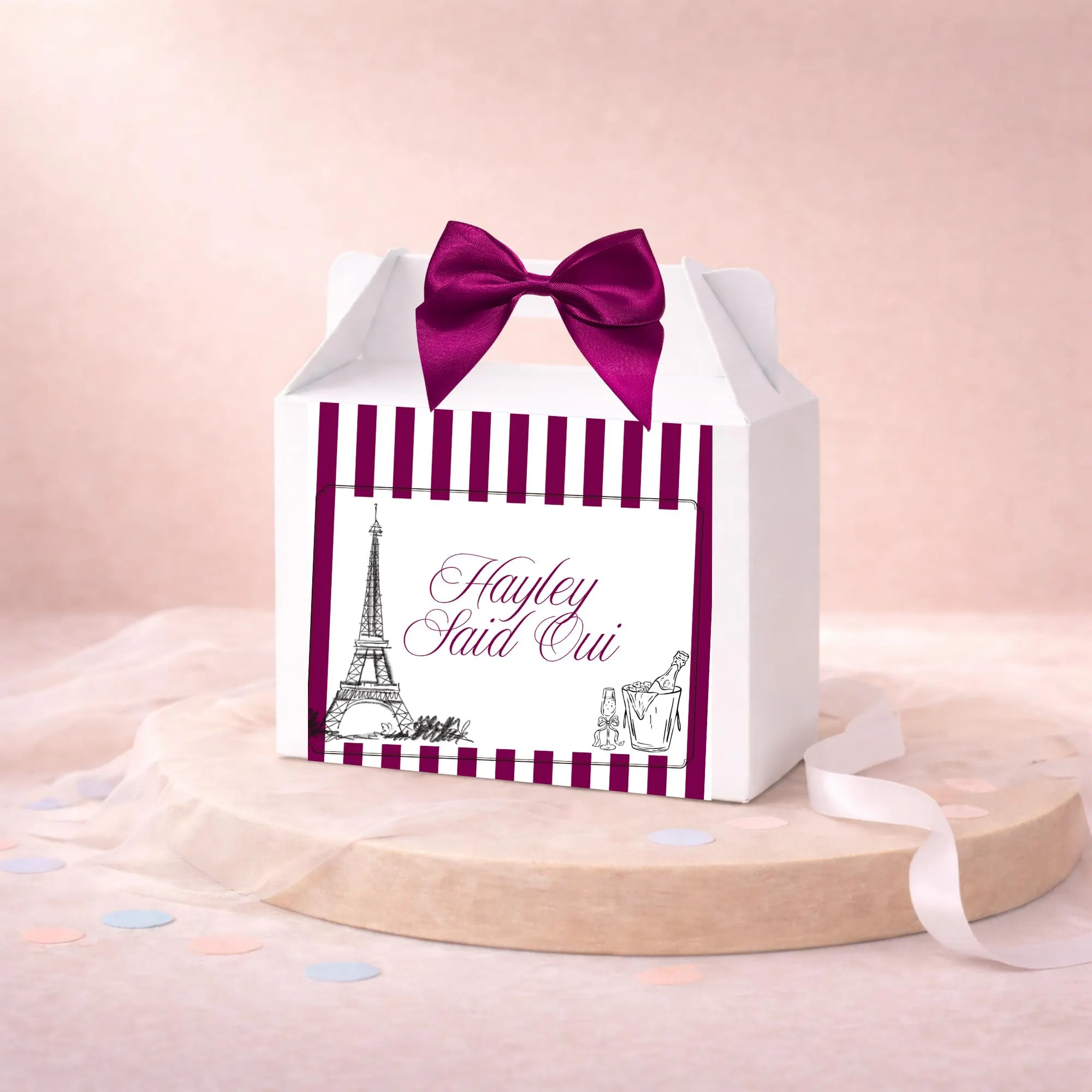 Personalised Hen Do Gift Box | Emily In Paris | She Said Oui | Bridesmaid Gift Box | Bridal Party Box | Custom Bridal Party