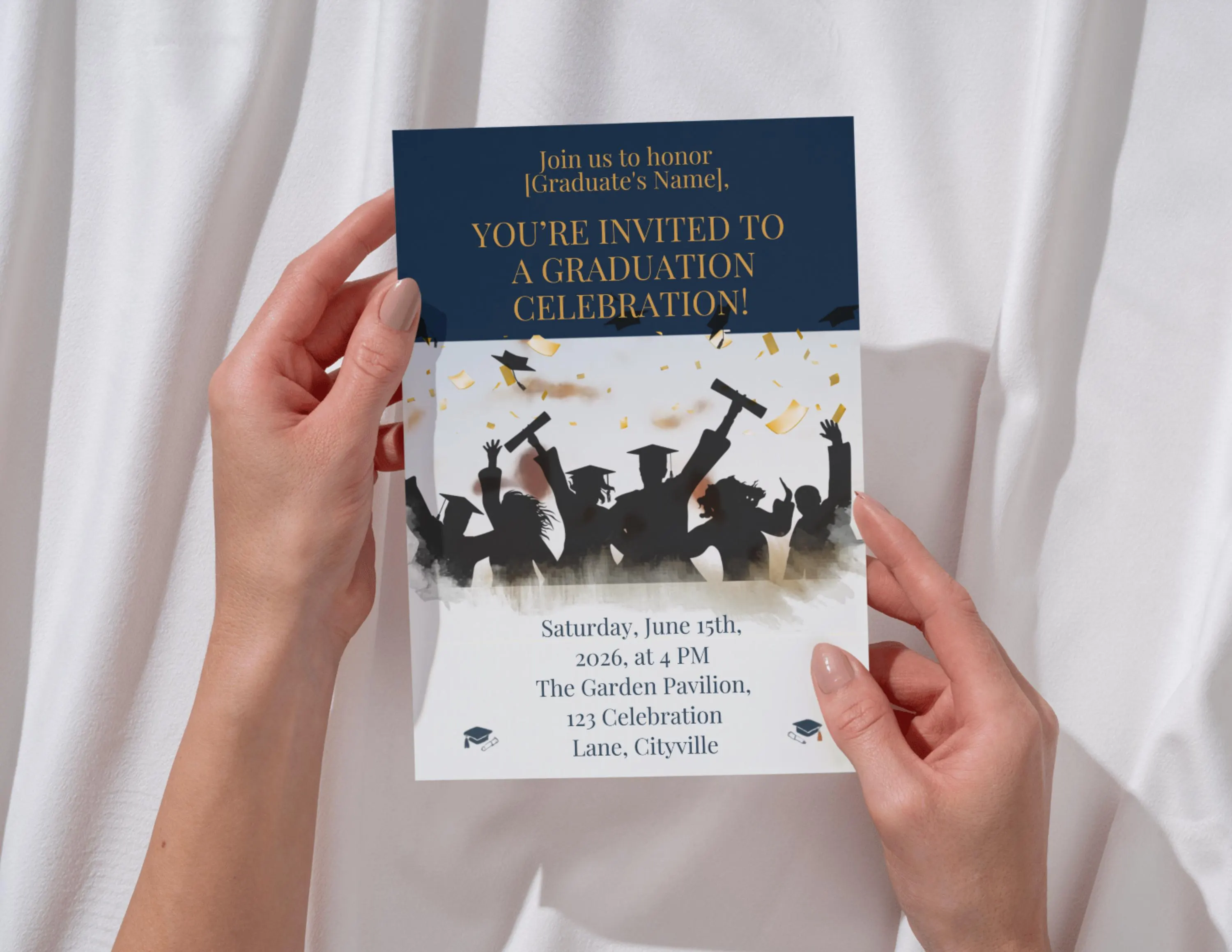 Graduation invitation template editable on Canva  instantly digital download class of 2026 mobile invite - image 3