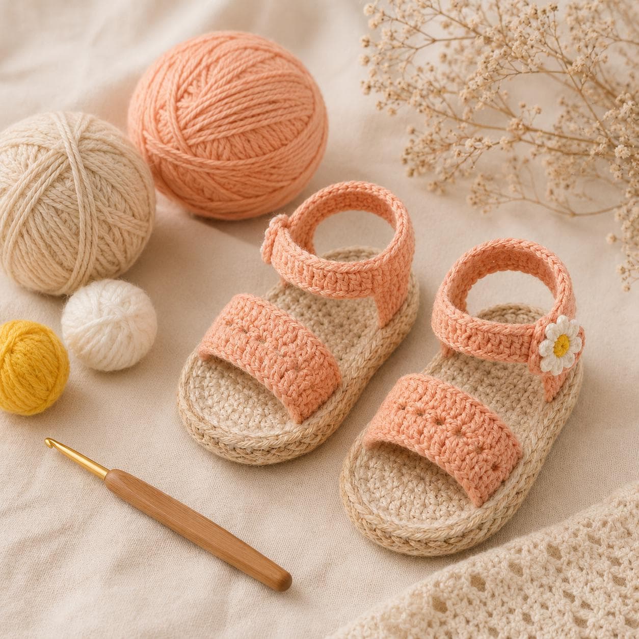 Crochet Baby Shoes Sneakers Pattern PDF, Baby Sandals Crochet Pattern, Summer Infant Footwear Tutorial - image 3
