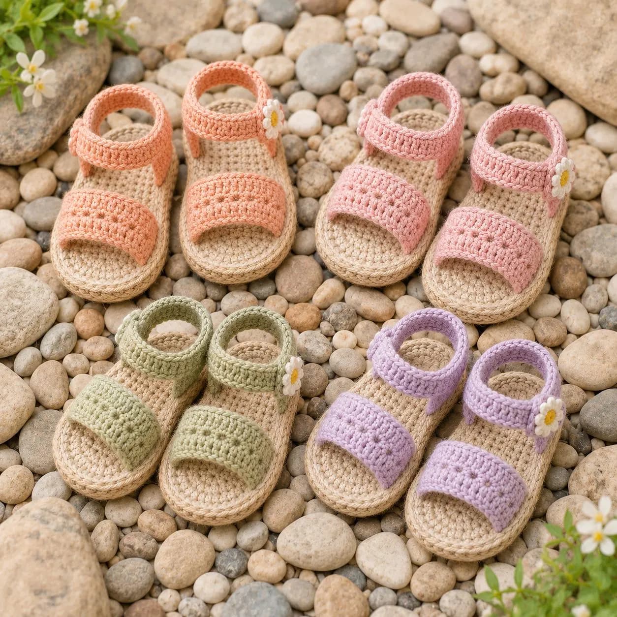 Crochet Baby Shoes Sneakers Pattern PDF, Baby Sandals Crochet Pattern, Summer Infant Footwear Tutorial