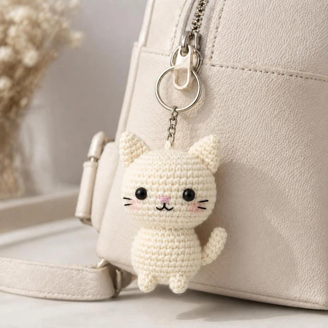 Keychain Cat Crochet Pattern PDF, Cat Keychain Crochet Pattern, Amigurumi Cat Keychain, Easy Beginner Pattern, Instant Download - image 5