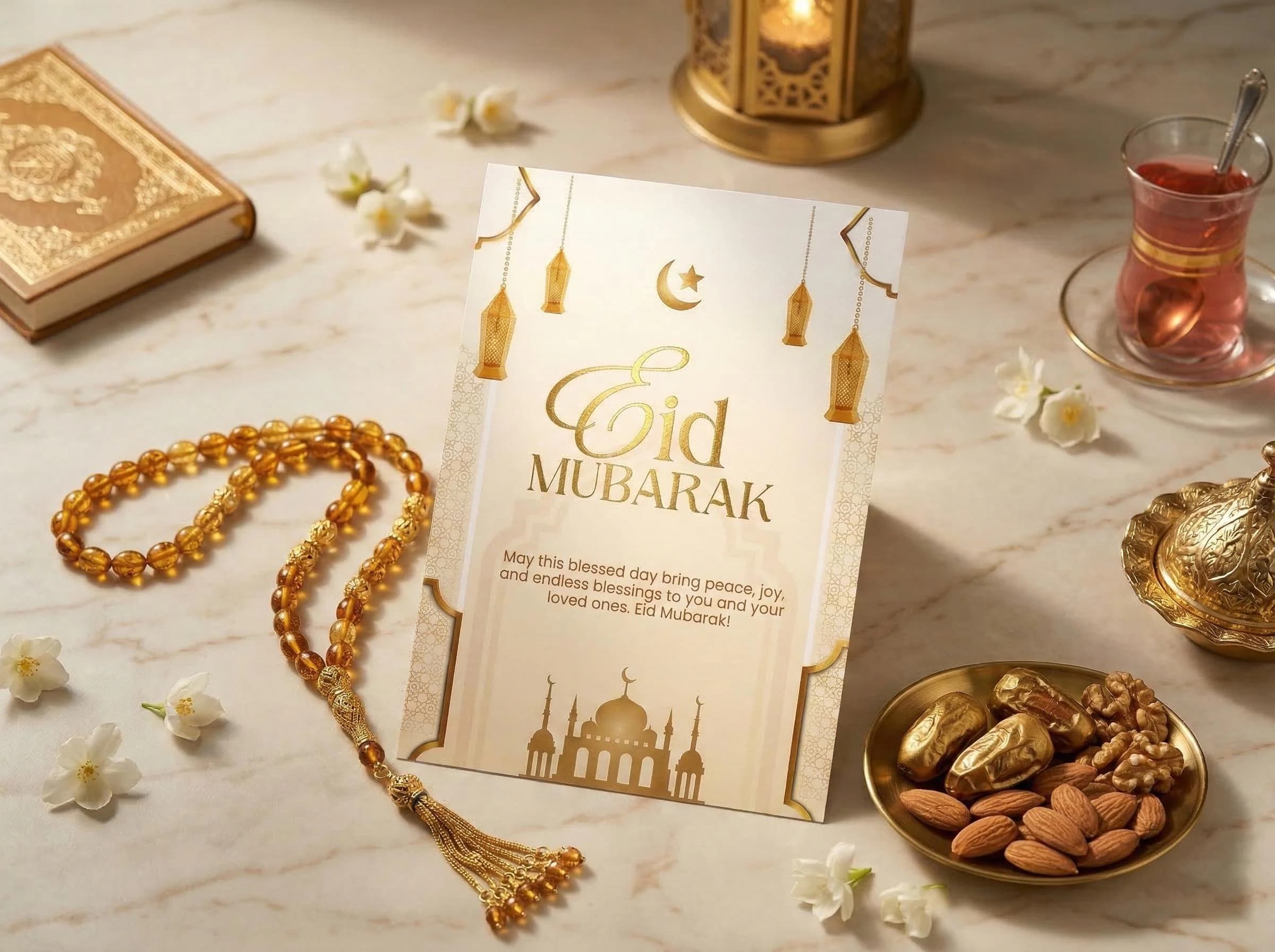 Editable Eid Mubarak Card Template, Canva Greeting (Digital Download)