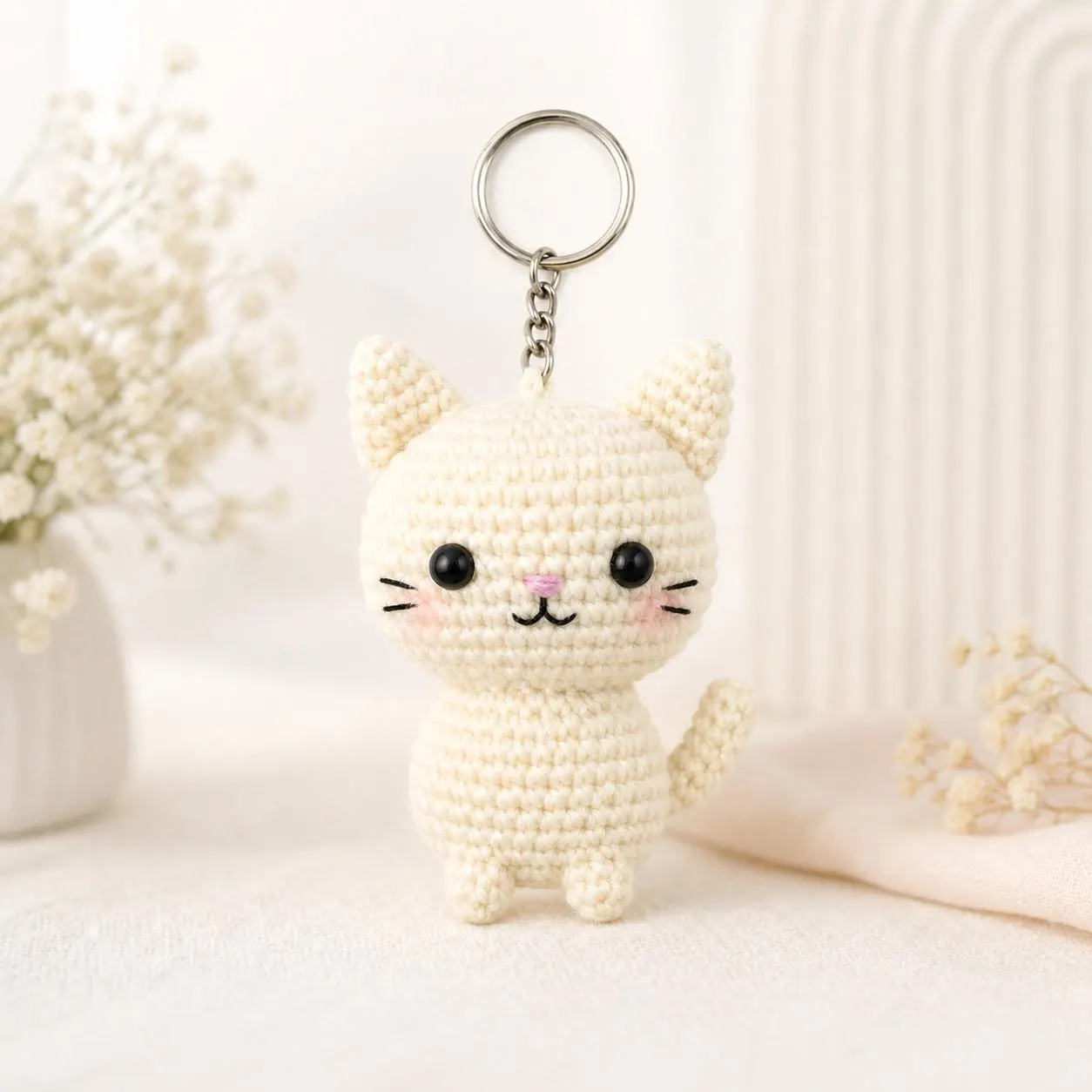 Keychain Cat Crochet Pattern PDF, Cat Keychain Crochet Pattern, Amigurumi Cat Keychain, Easy Beginner Pattern, Instant Download - image 3