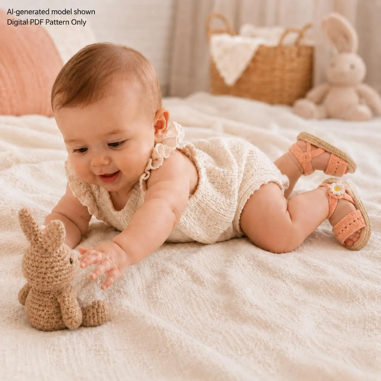 Crochet Baby Shoes Sneakers Pattern PDF, Baby Sandals Crochet Pattern, Summer Infant Footwear Tutorial - image 4