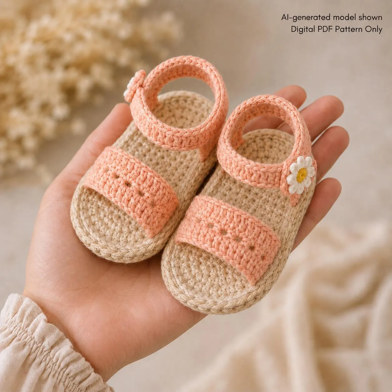 Crochet Baby Shoes Sneakers Pattern PDF, Baby Sandals Crochet Pattern, Summer Infant Footwear Tutorial - image 5