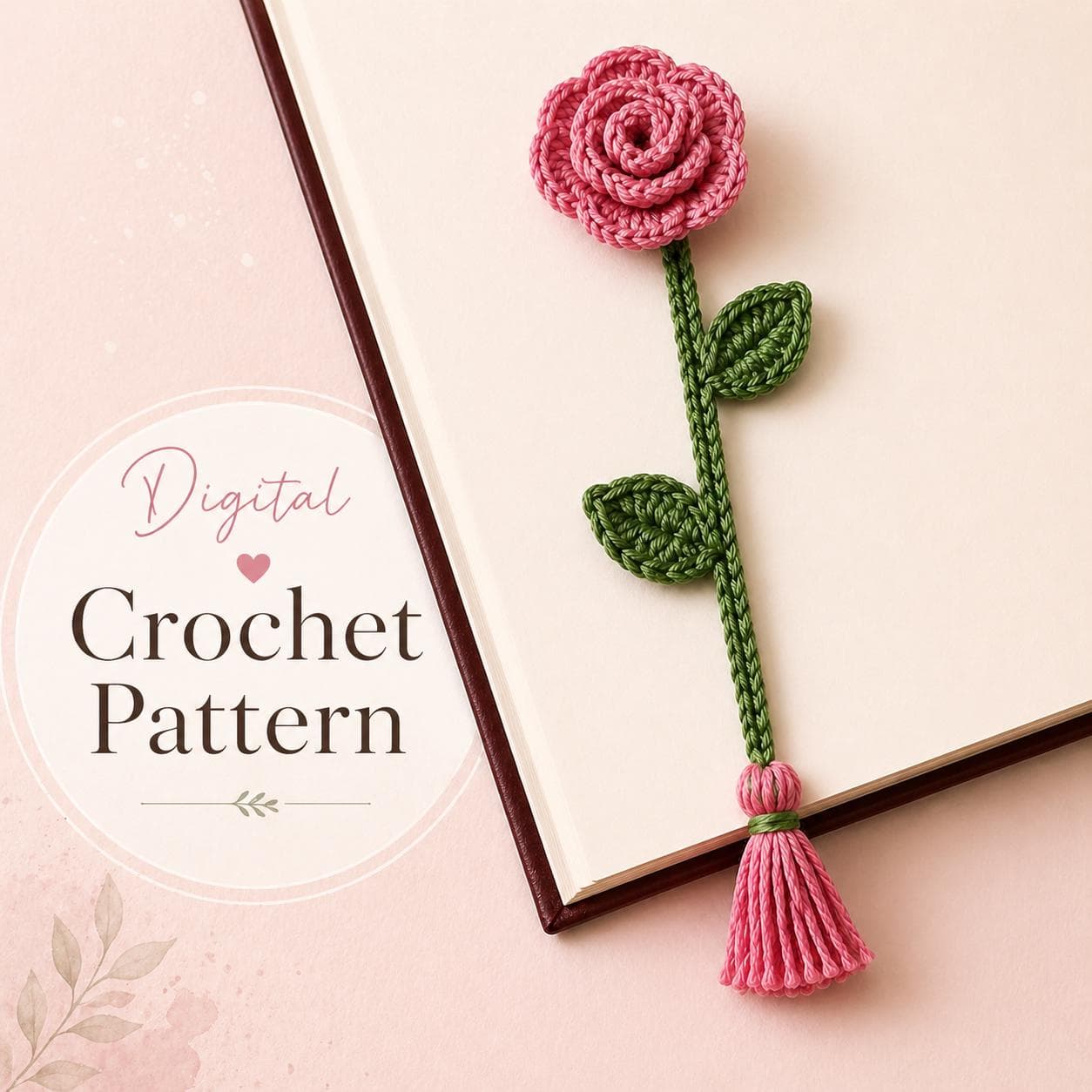 Crochet Flower Bookmark Pattern, PDF Instant Download, Easy Crochet Bookmark Tutorial, Floral Gift for Book Lovers