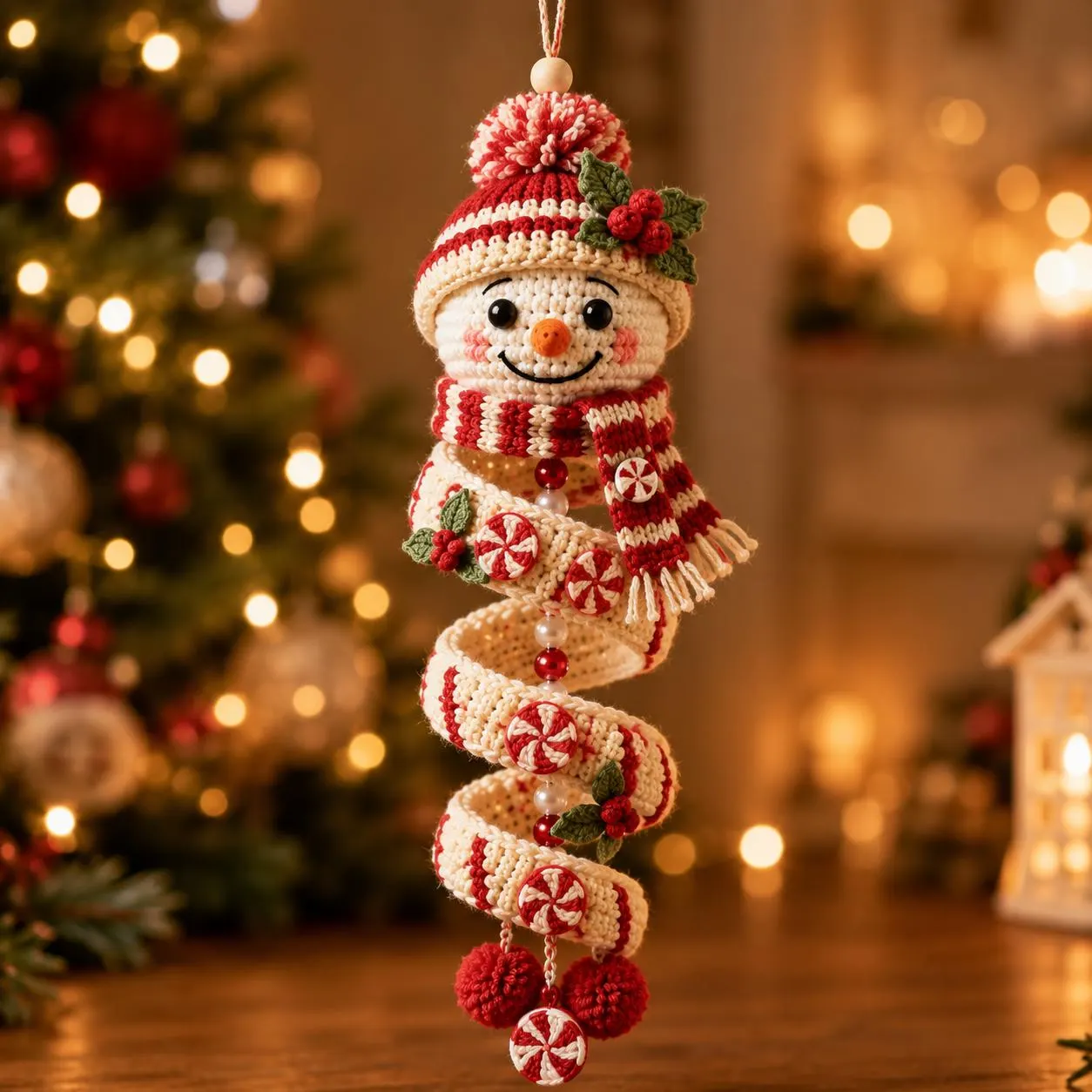 Snowman Crochet Pattern Bundle, 5 Spiral Snowman Ornament PDF Patterns, Christmas Hanging Decor, Holiday Crochet Digital Download Set - image 4