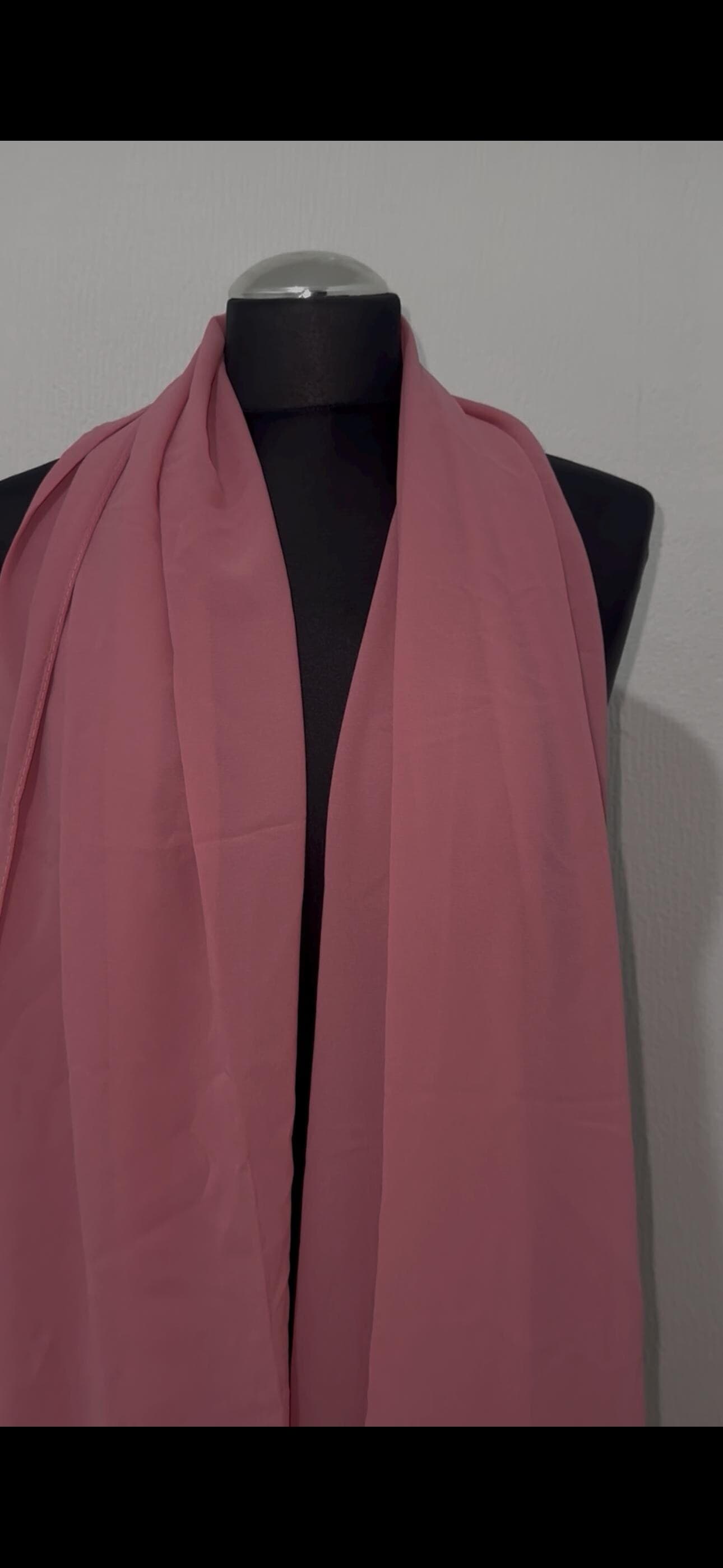 Crepe Hijab Scarf – Lightweight Soft Wrap – Solid Colour Shawl - image 5