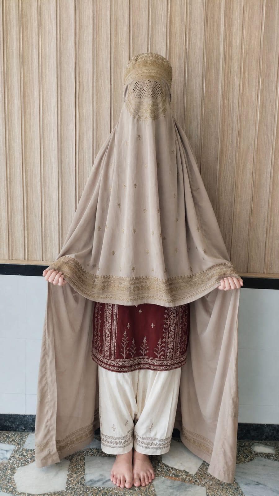 Traditional Afghan Chadaree with Embroidery | Pashtun Style Modest Islamic Wear - image 4