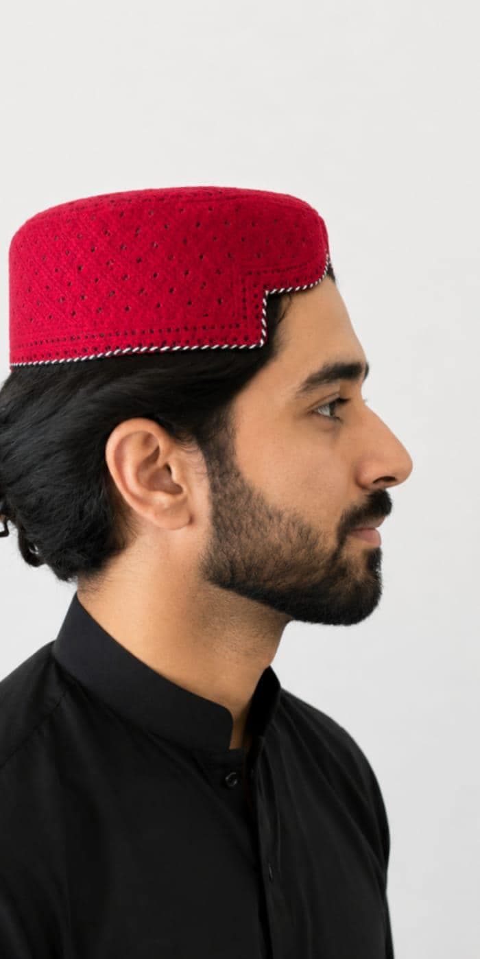 Handcrafted Sindhi Topi – Traditional Pakistani Embroidered Men's Hat - image 3