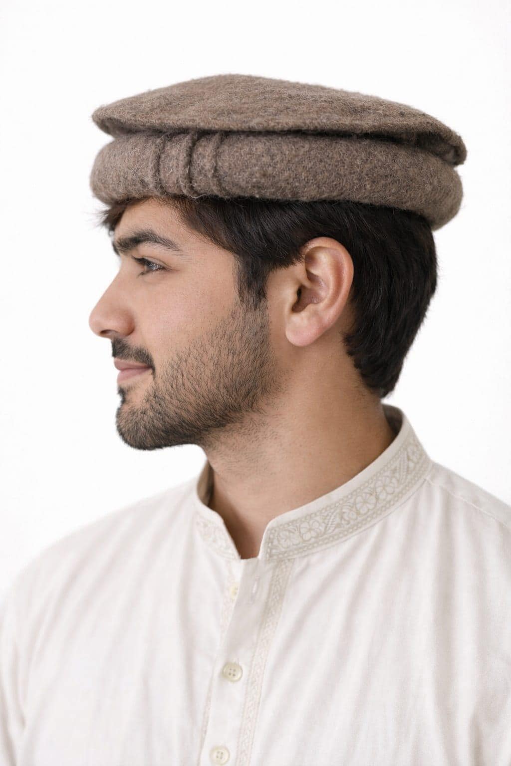 Traditional Pakol Cap – Handcrafted Wool Chitrali Headwear for Men - image 4