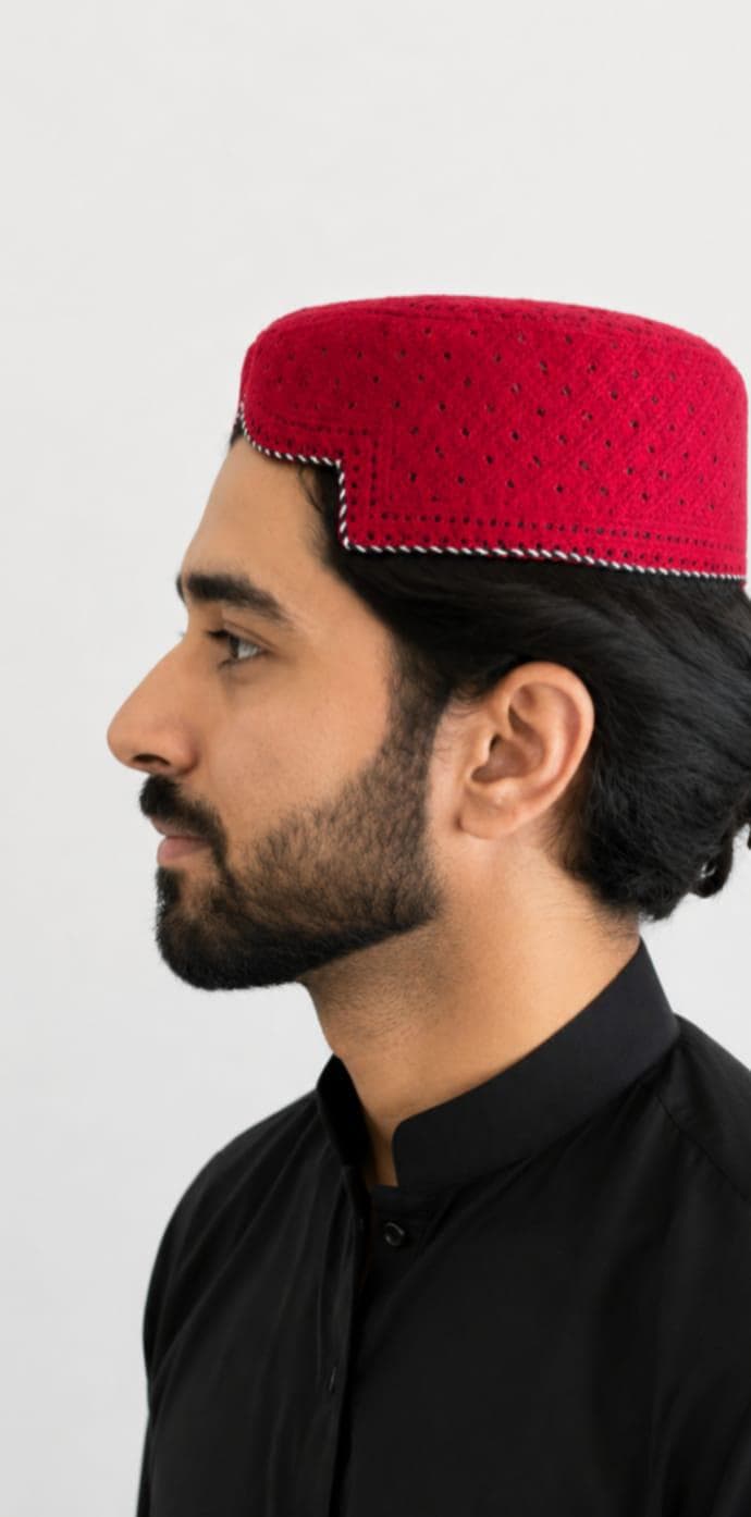 Handcrafted Sindhi Topi – Traditional Pakistani Embroidered Men's Hat - image 5