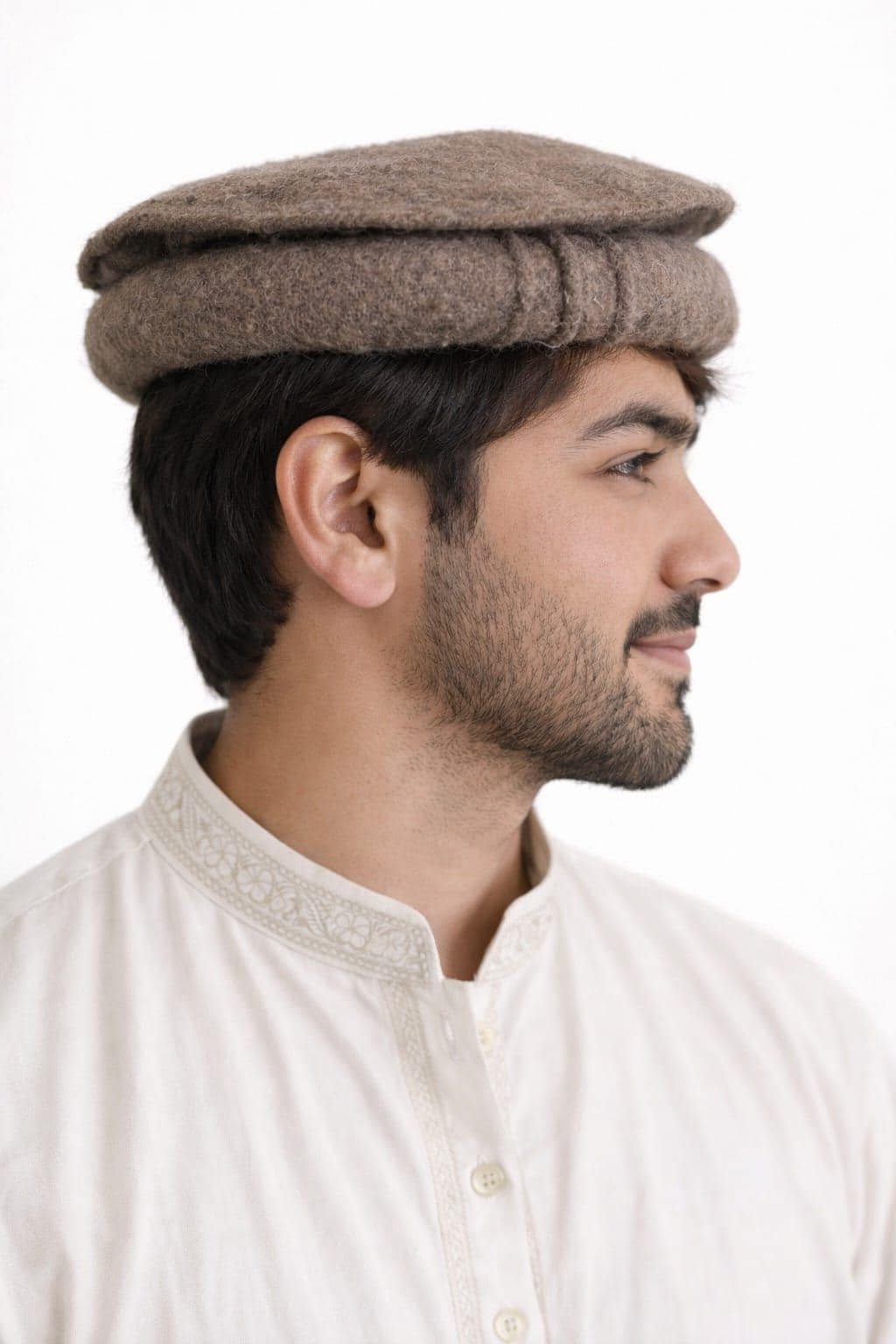 Traditional Pakol Cap – Handcrafted Wool Chitrali Headwear for Men - image 3