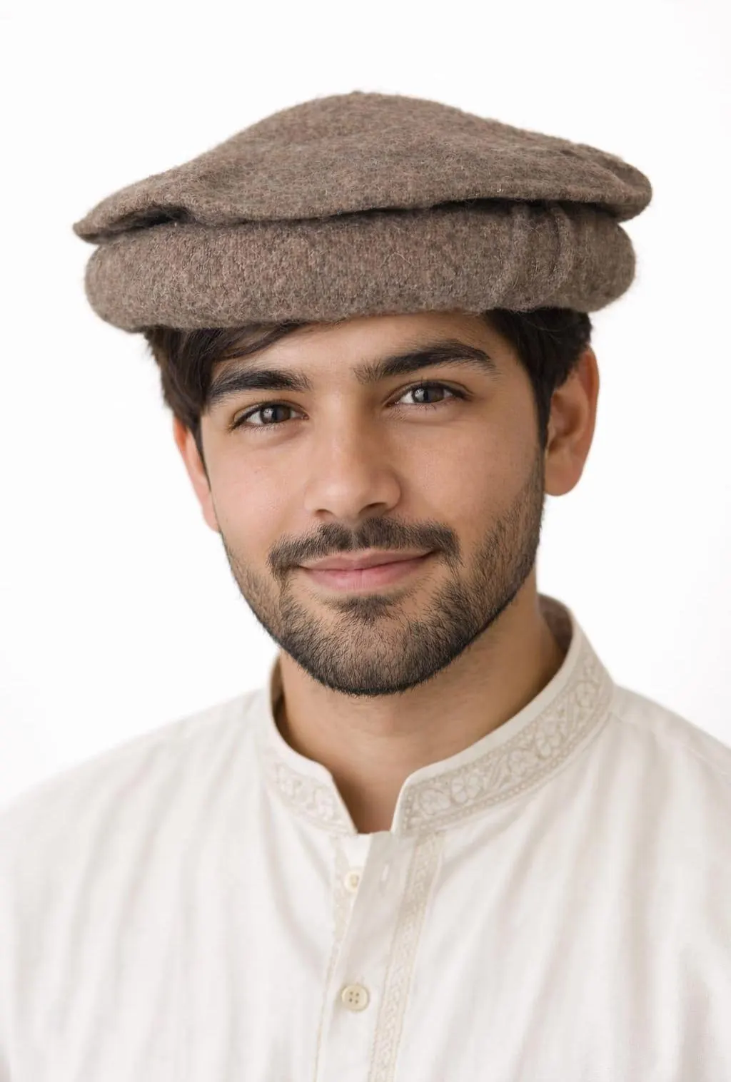 Traditional Pakol Cap – Handcrafted Wool Chitrali Headwear for Men
