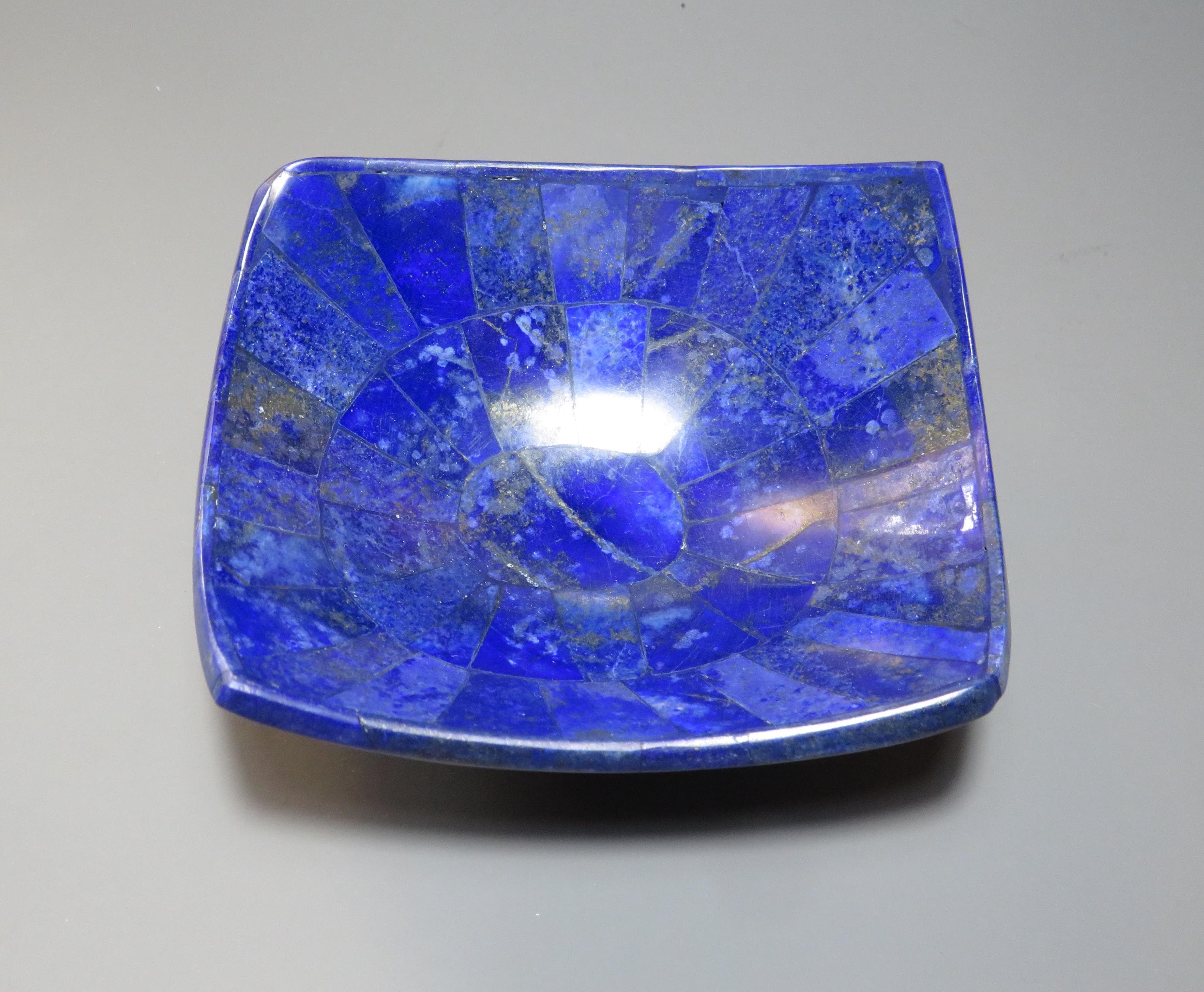 Handcrafted Lapis Lazuli Square Dish – Celestial Blue Mosaic Home Decor - image 5