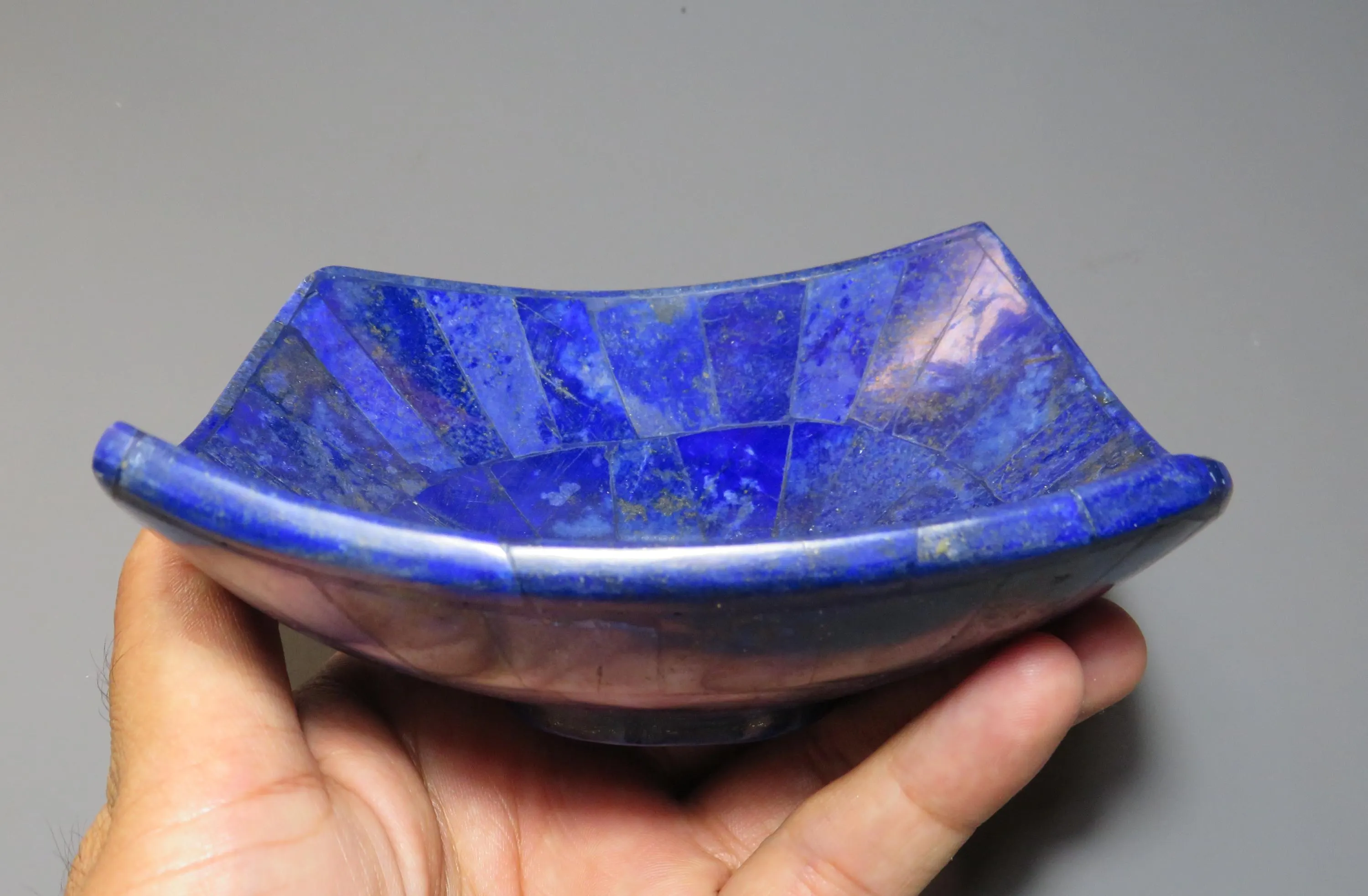 Handcrafted Lapis Lazuli Square Dish – Celestial Blue Mosaic Home Decor - image 3