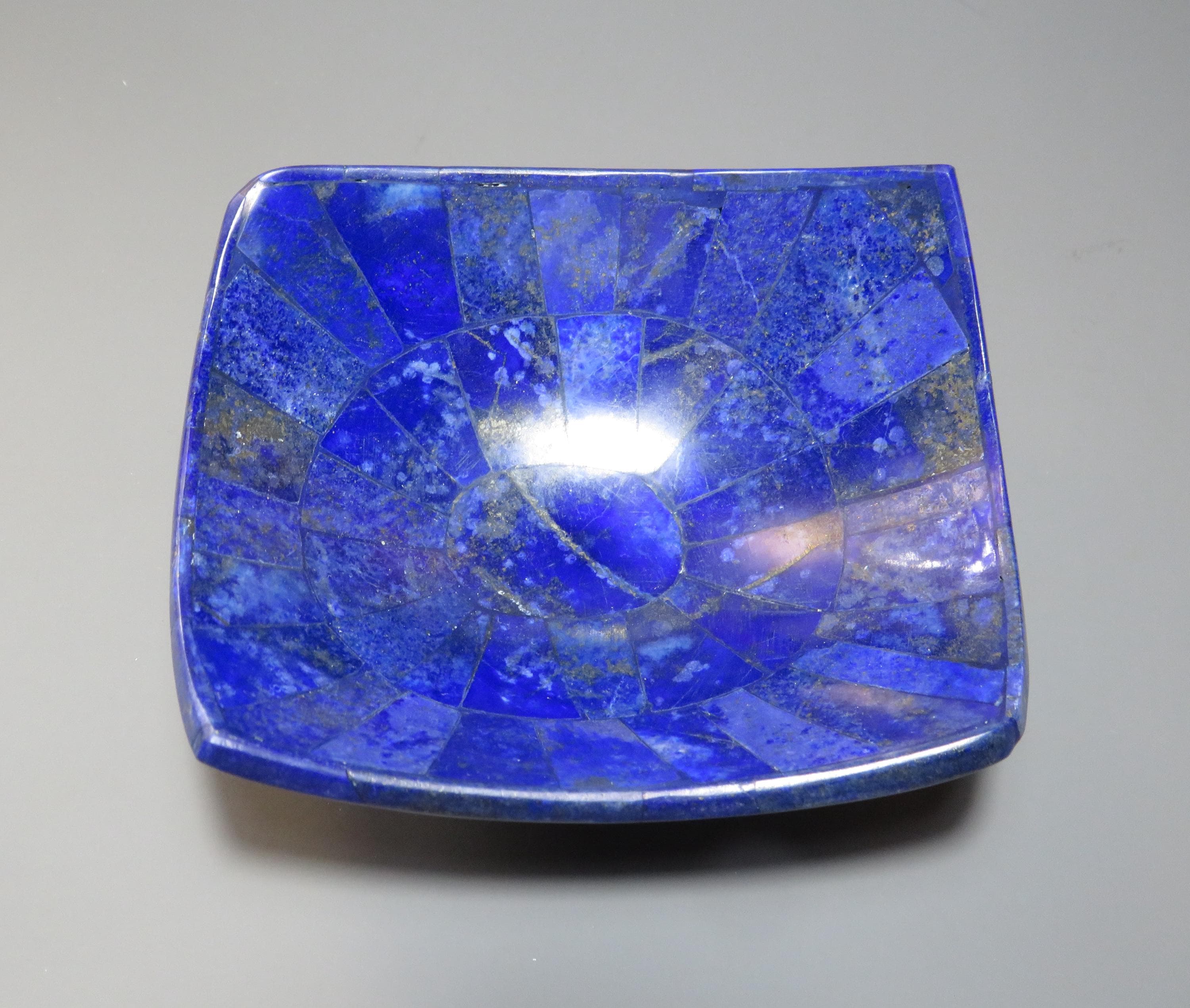 Handcrafted Lapis Lazuli Square Dish – Celestial Blue Mosaic Home Decor - image 4