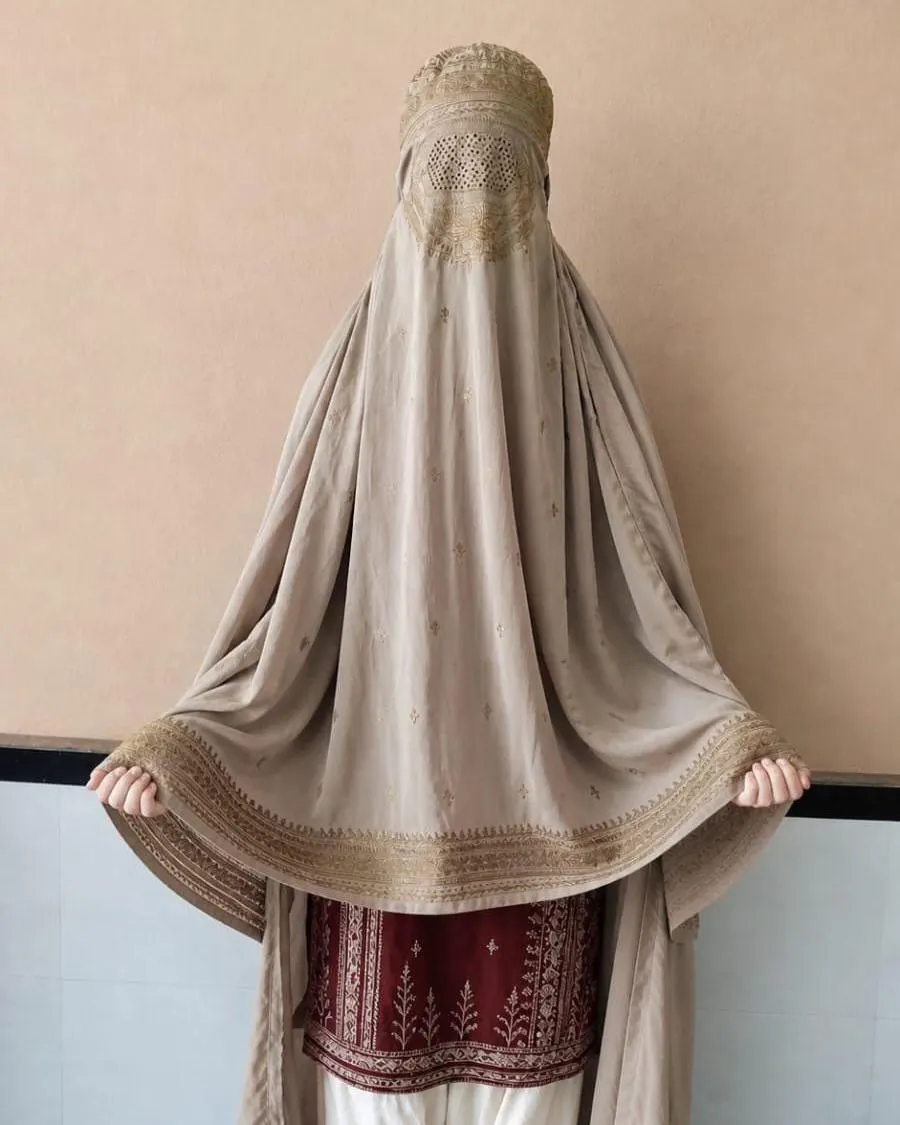 Traditional Afghan Chadaree with Embroidery | Pashtun Style Modest Islamic Wear