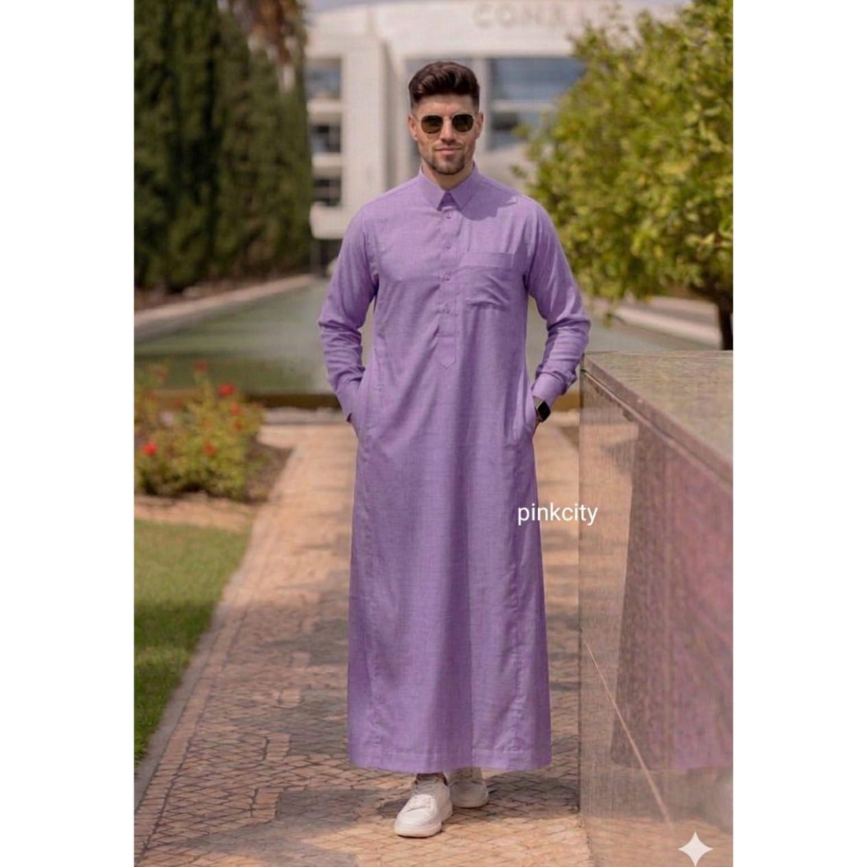 Mens Red Thobe Kaftan | Luxury Islamic Jubba Men | Arab Dishdasha | Muslim Wear | Wedding Thobe - image 5