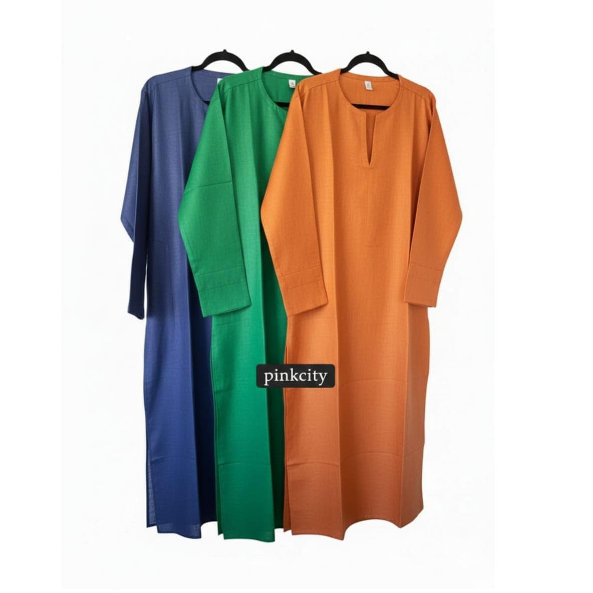 Men Solid Color Kaftan Thobe | Islamic Long Dress | Relaxed Fit Muslim | Ramadan Eid Outfit - image 4