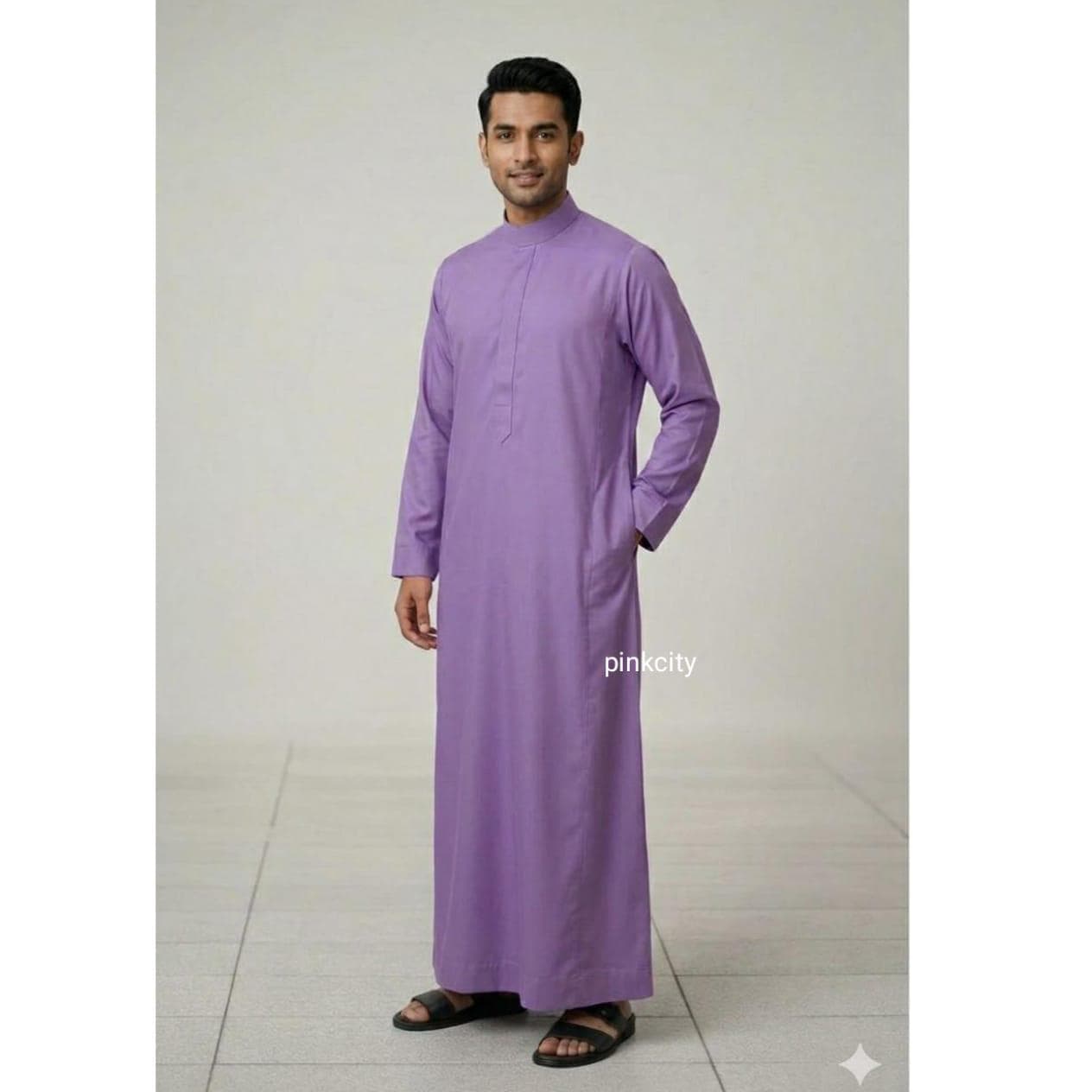 Men’s Black Thobe Jubba – Islamic Long Dress Men – Saudi Style Kurta – Eid Ramadan Outfit - image 4