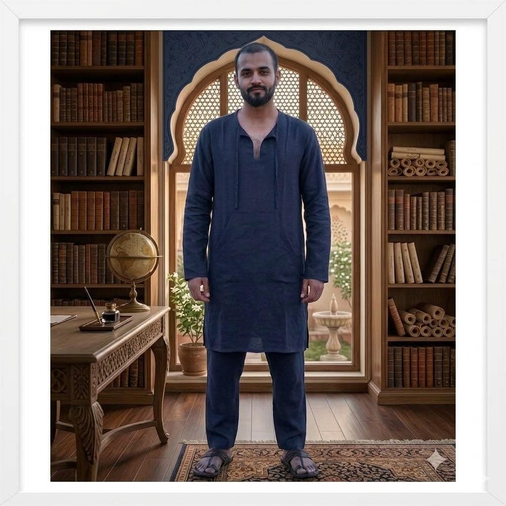 Luxury Yellow Linen Kurta Pajama Set for Men | Ethnic Wear | Designer Festive Kurta Minimalist - image 4