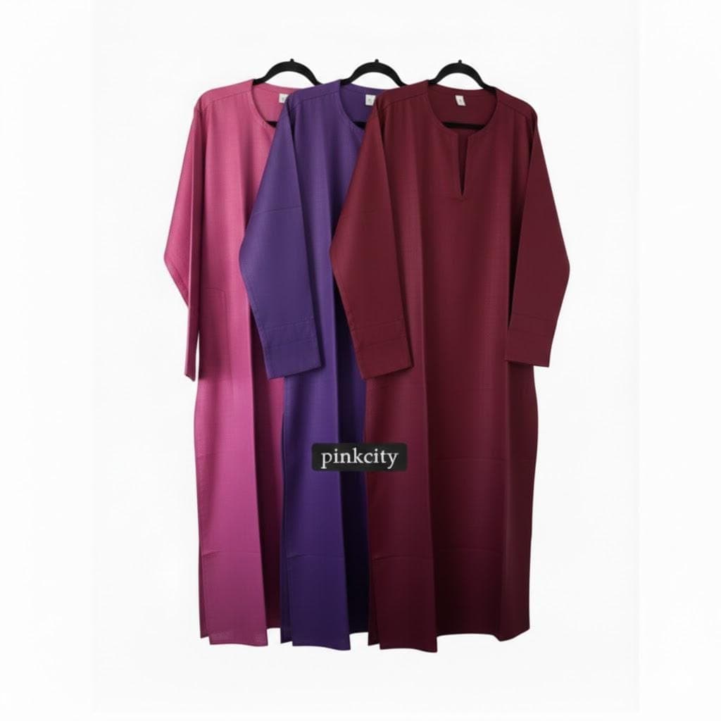 Men Solid Color Kaftan Thobe | Islamic Long Dress | Relaxed Fit Muslim | Ramadan Eid Outfit