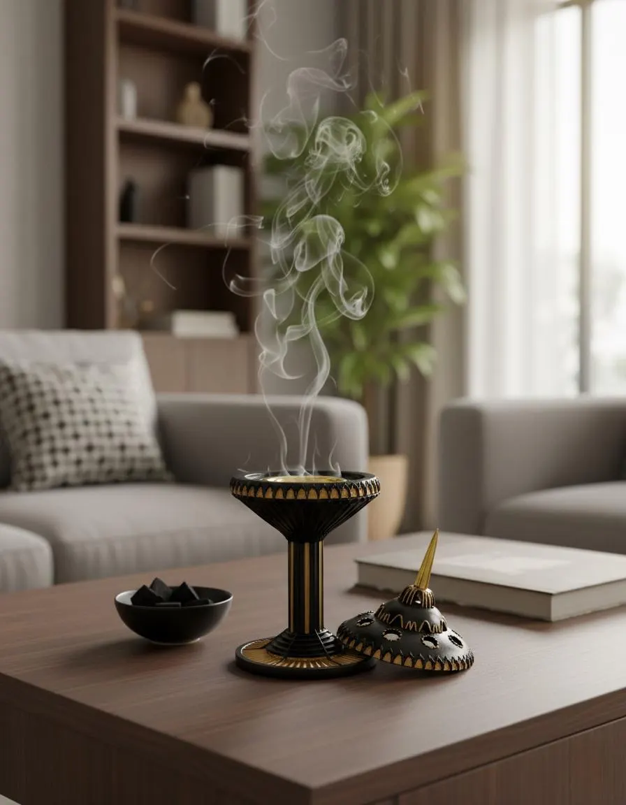 Classic Antique Clay Incense Burner | Traditional Arabic Bakhoor - image 3
