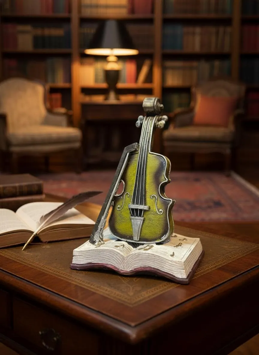 Handcrafted Mini Violins Set of 2 | Miniature Musical Instrument Gift - image 3
