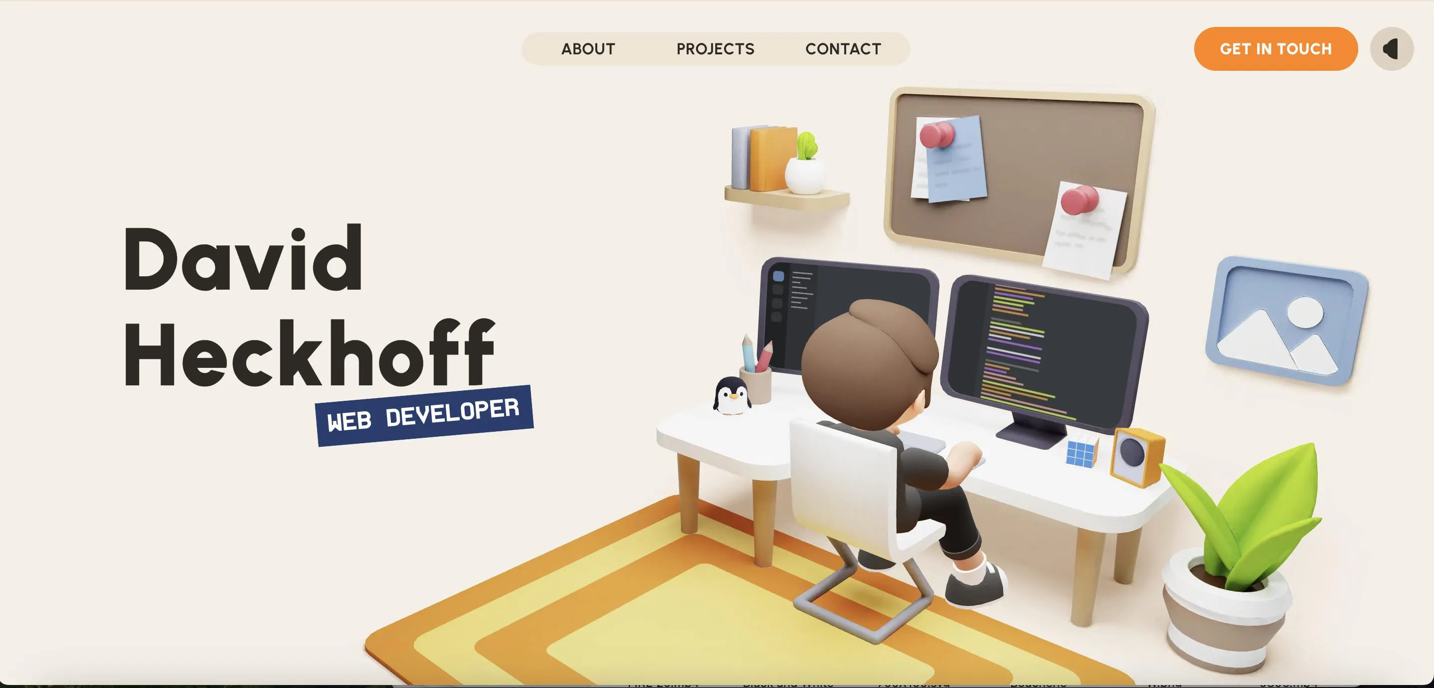 3D Scroll Animated Portfolio Website Template (HTML CSS JS)