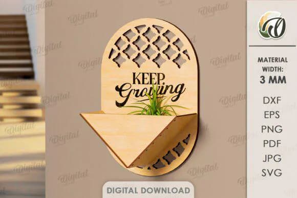 10 Wooden Hanging Planter Designs | Laser Cut SVG DXF Files (Digital Download) - image 4