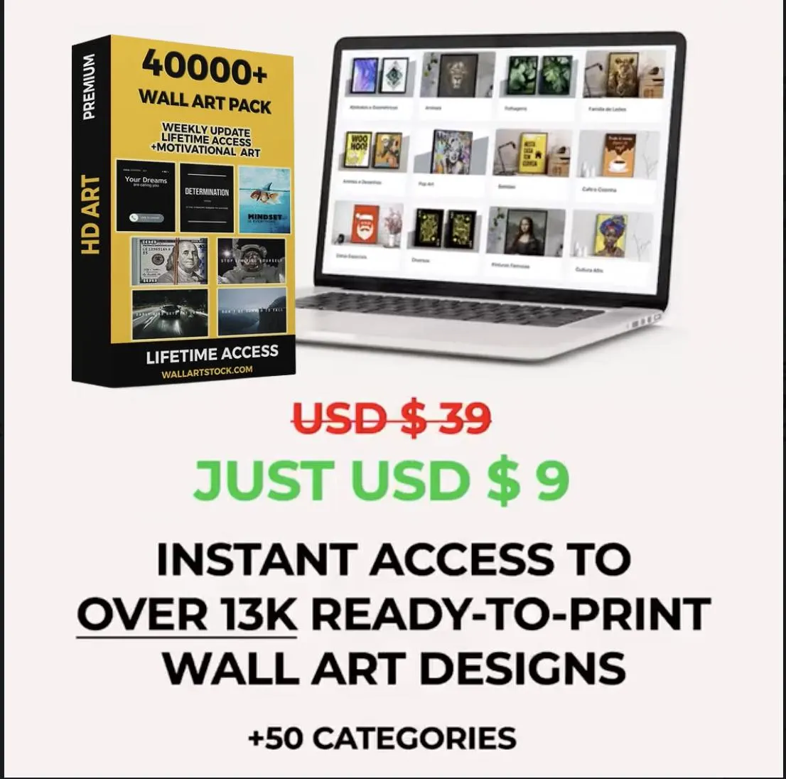 40000+ Motivational Wall Art Pack, Maximalist Gallery Set (Digital Download)