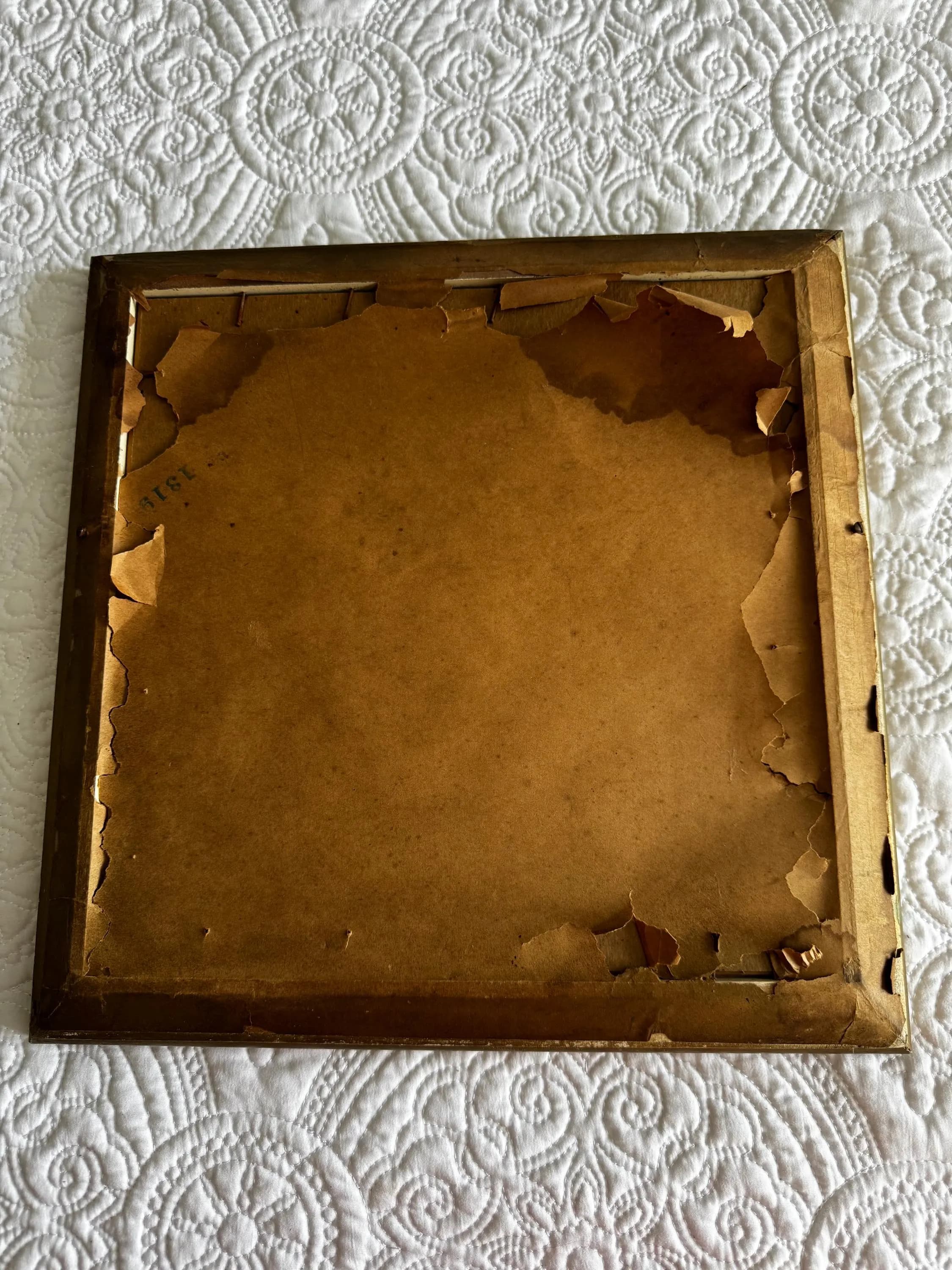 Vintage Ann Cochran Floral Print Gold Frame 1940s Mid Century Flower Wall Art - image 5