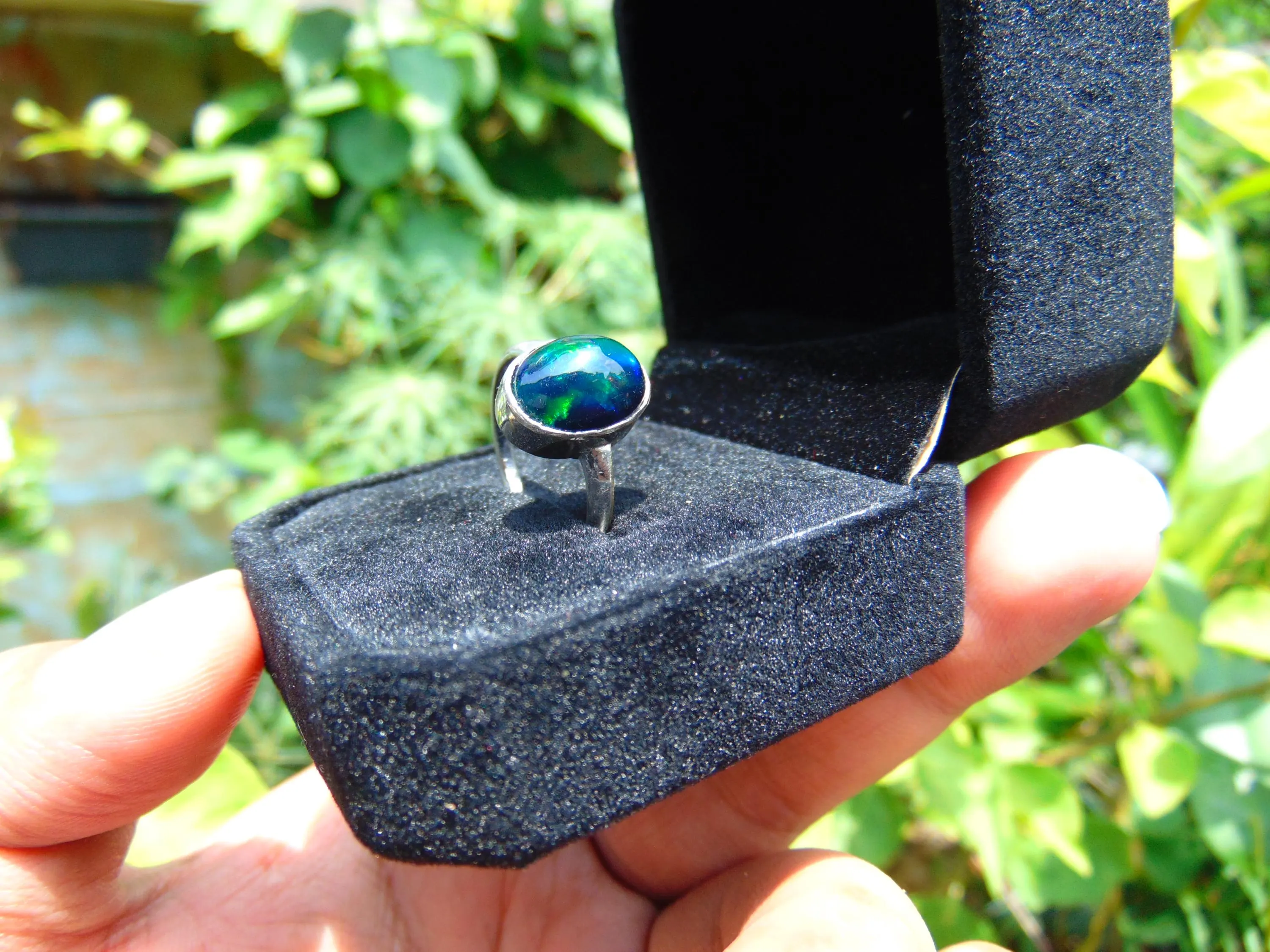 Handmade Sterling Silver Opal Ring –  Crystal Jewelry - image 5